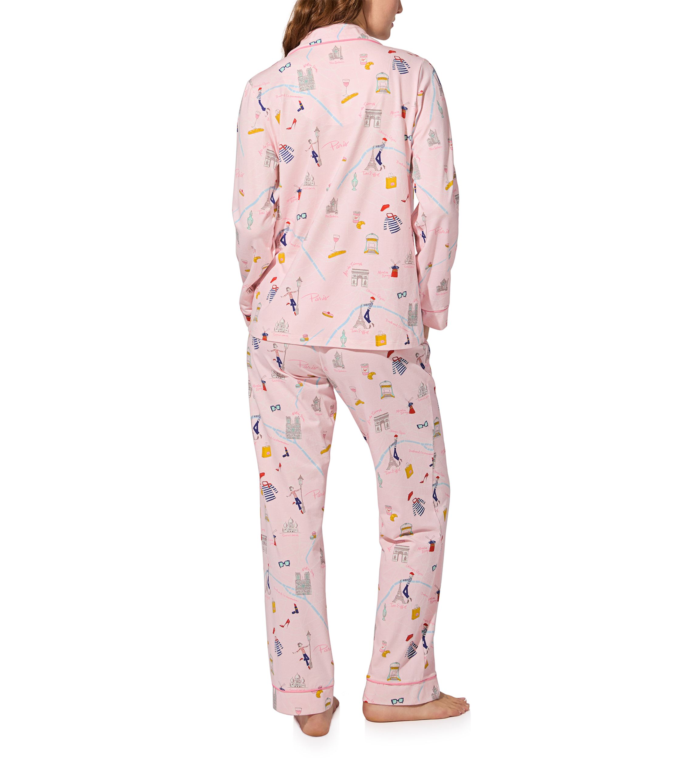 Cotton Knit Long Sleeve Long Pants Pajama Set