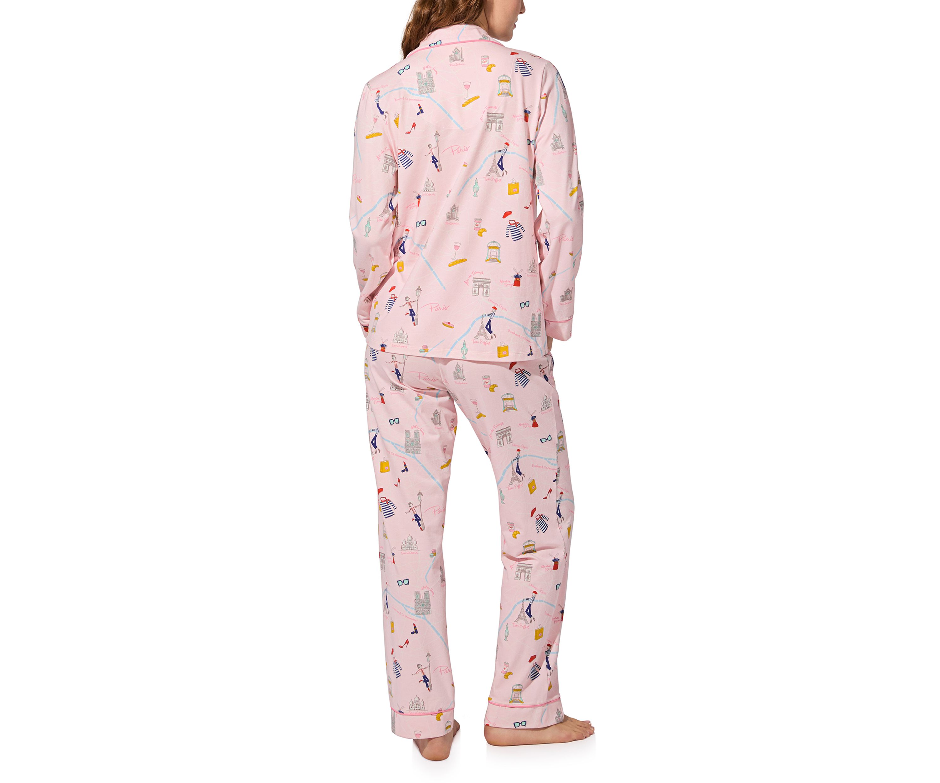 Cotton Knit Long Sleeve Long Pants Pajama Set