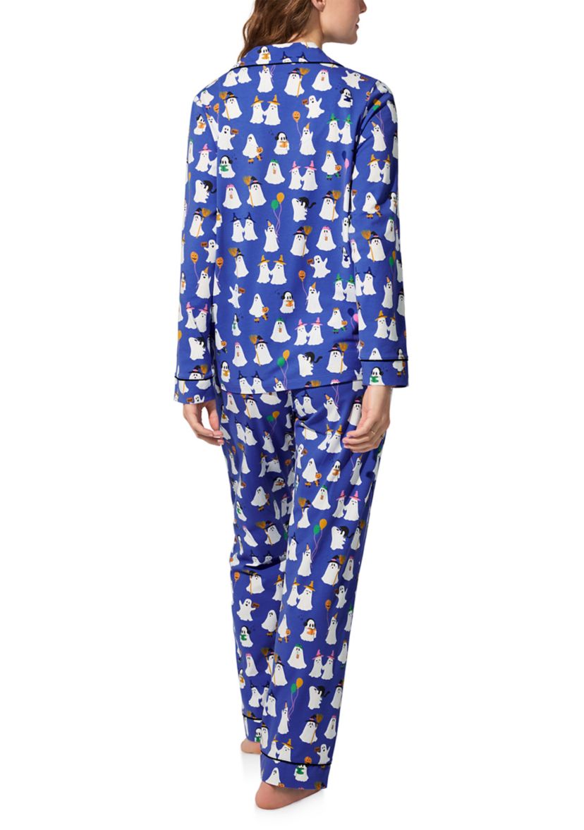 Cotton Knit Long Sleeve Long Pants Pajama Set