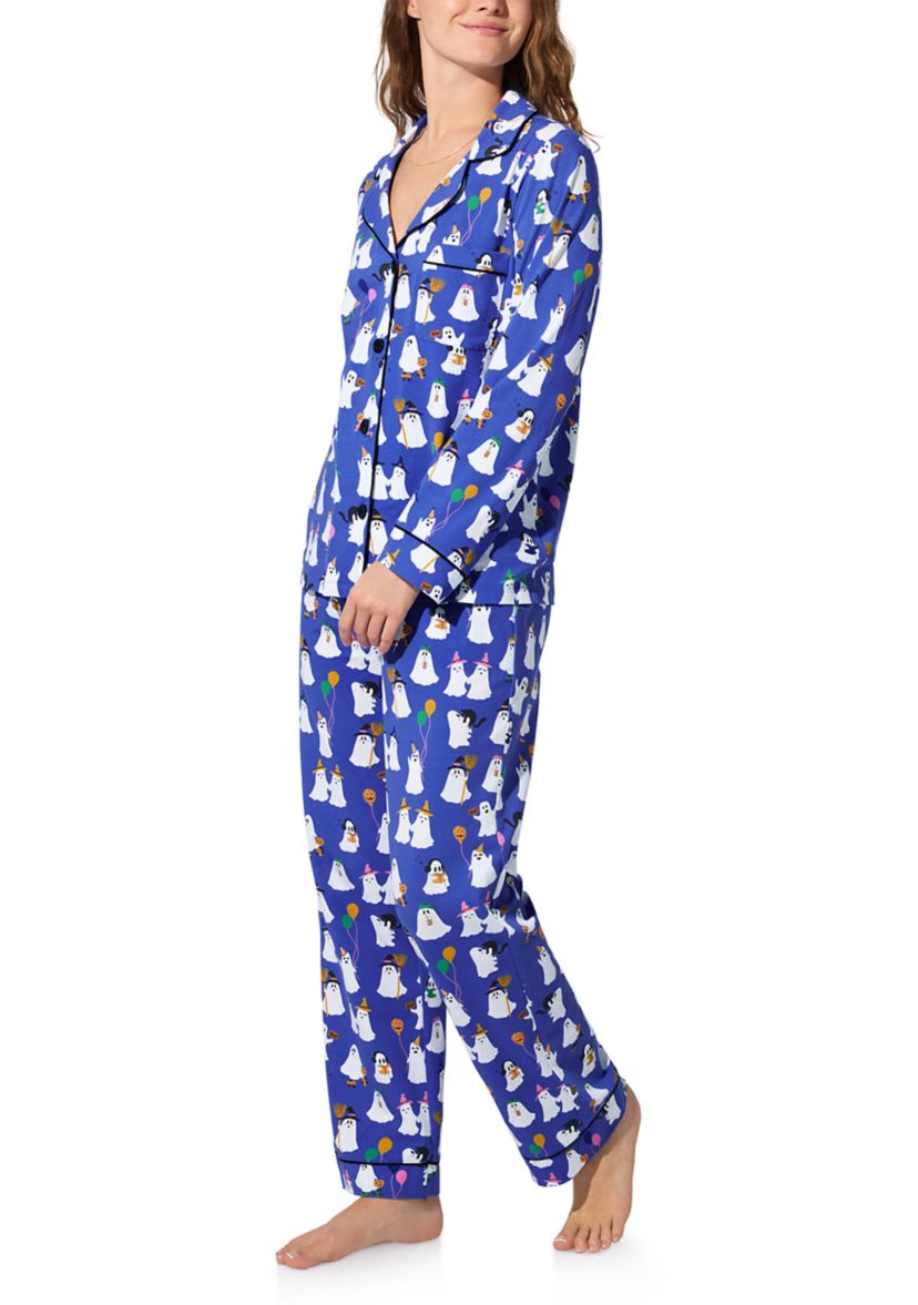 Cotton Knit Long Sleeve Long Pants Pajama Set