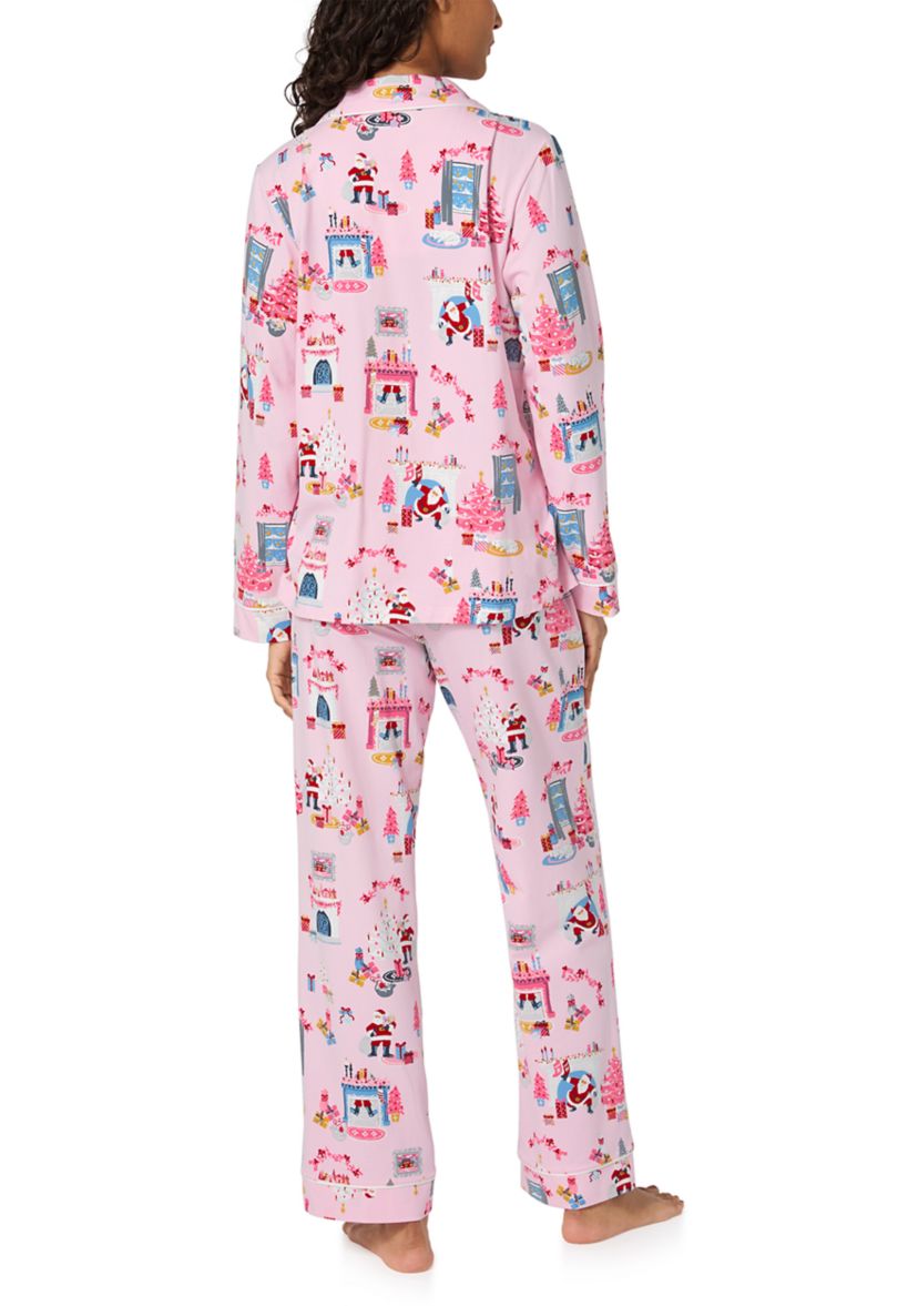 Cotton Knit Long Sleeve Long Pant Pajama Set