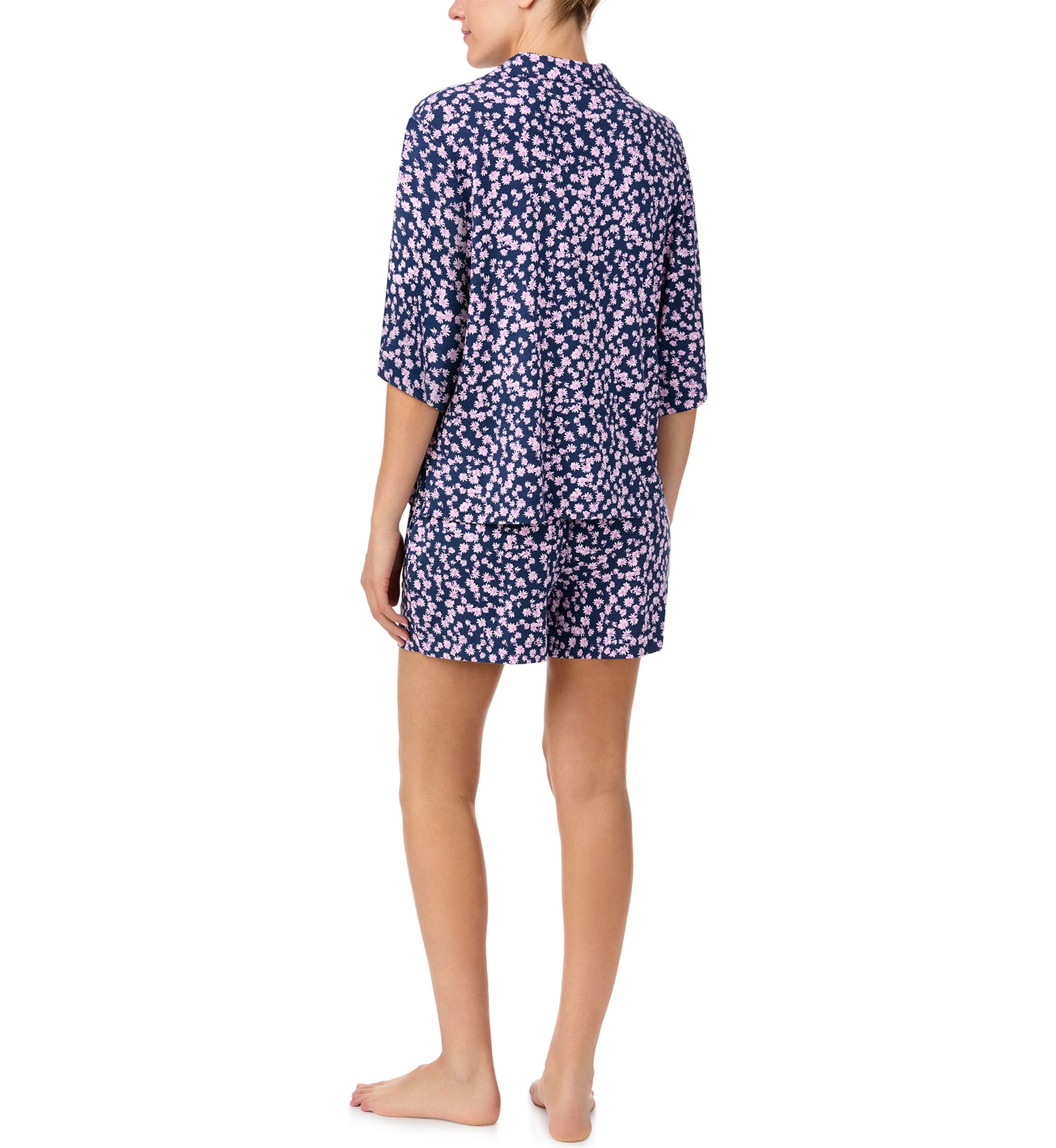 Printed Notch Pajama Set 