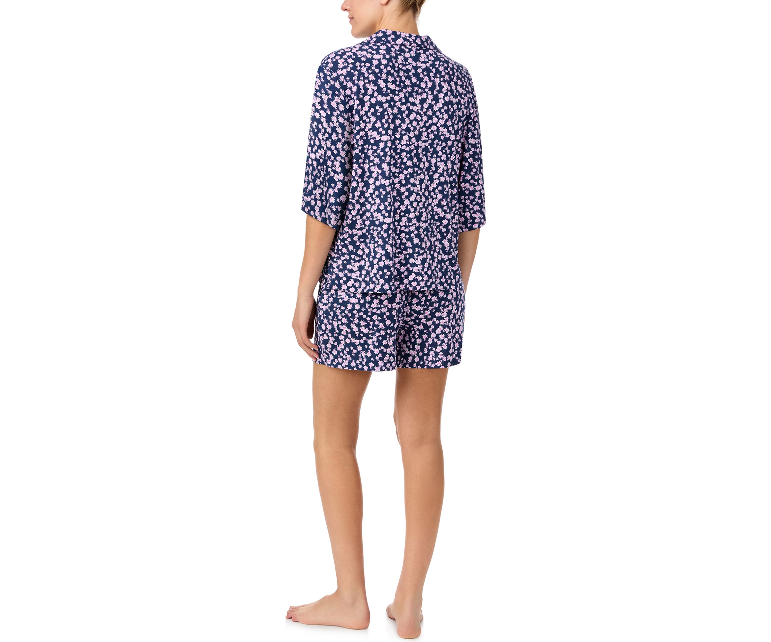 Printed Notch Pajama Set 