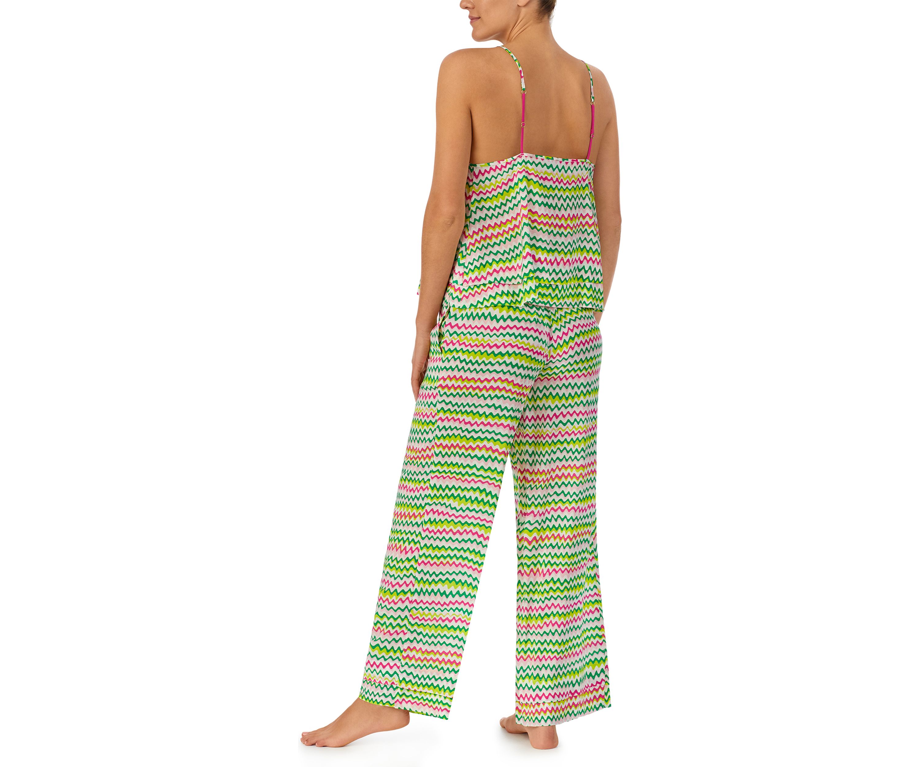 Printed Woven Cami Top and Pants Pajama Set