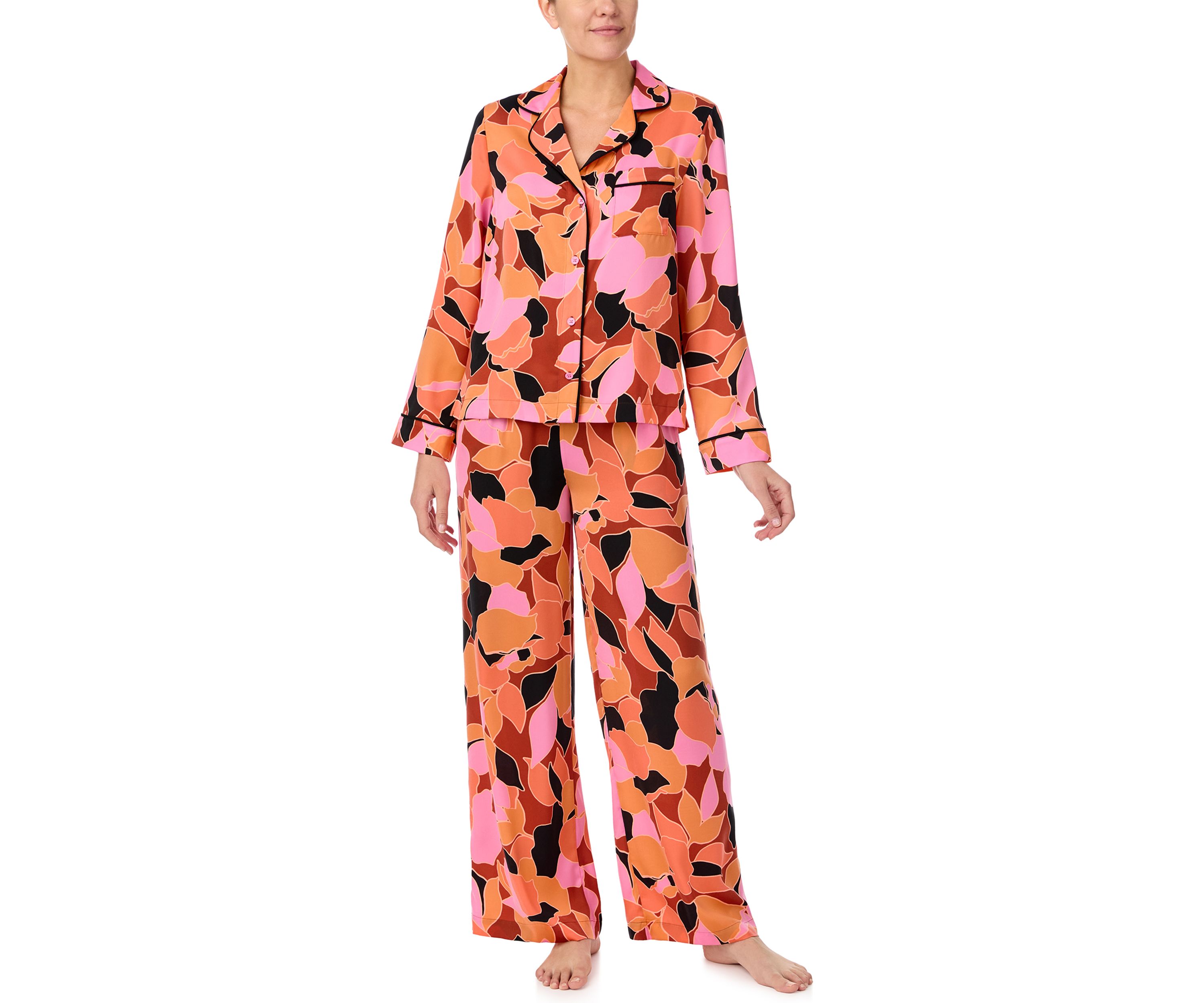 Printed Notch Pajama Set 
