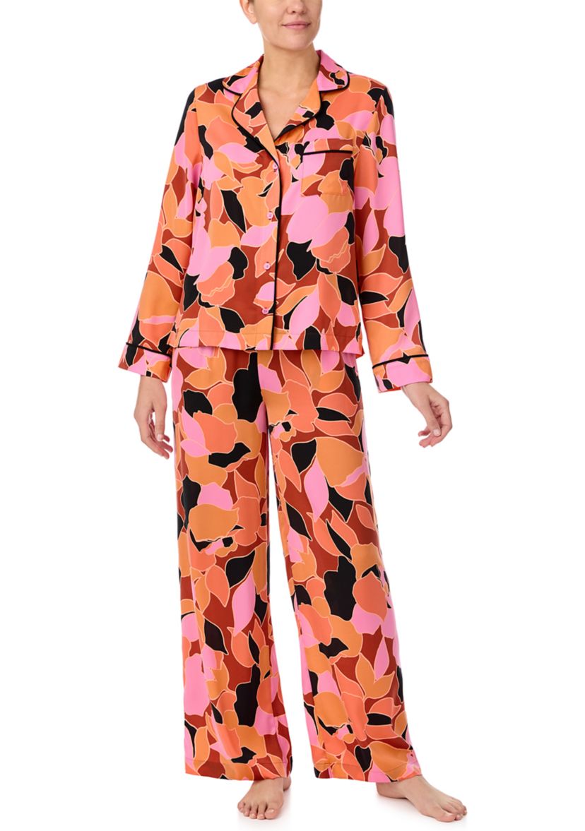 Printed Notch Pajama Set 