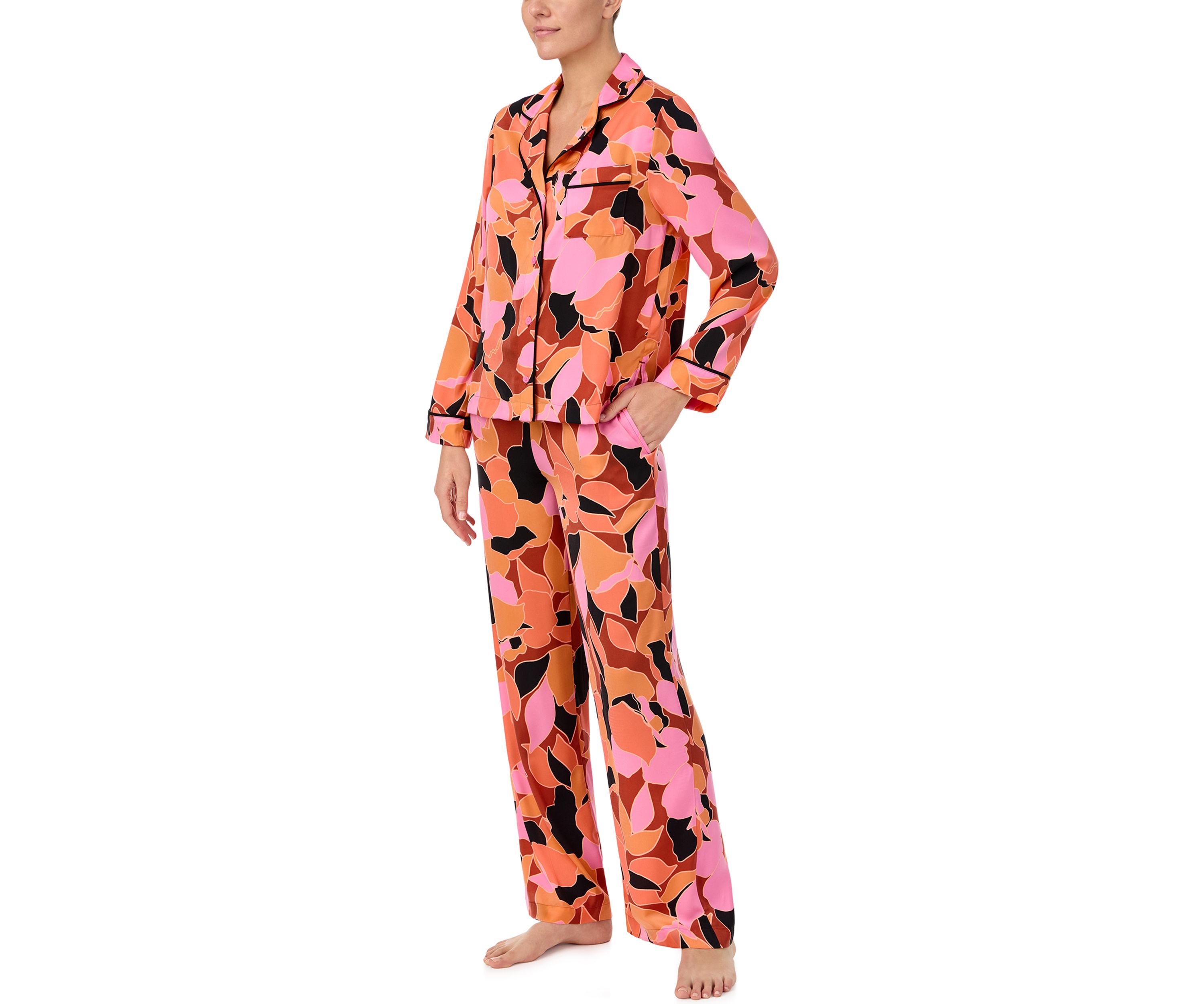 Printed Notch Pajama Set 