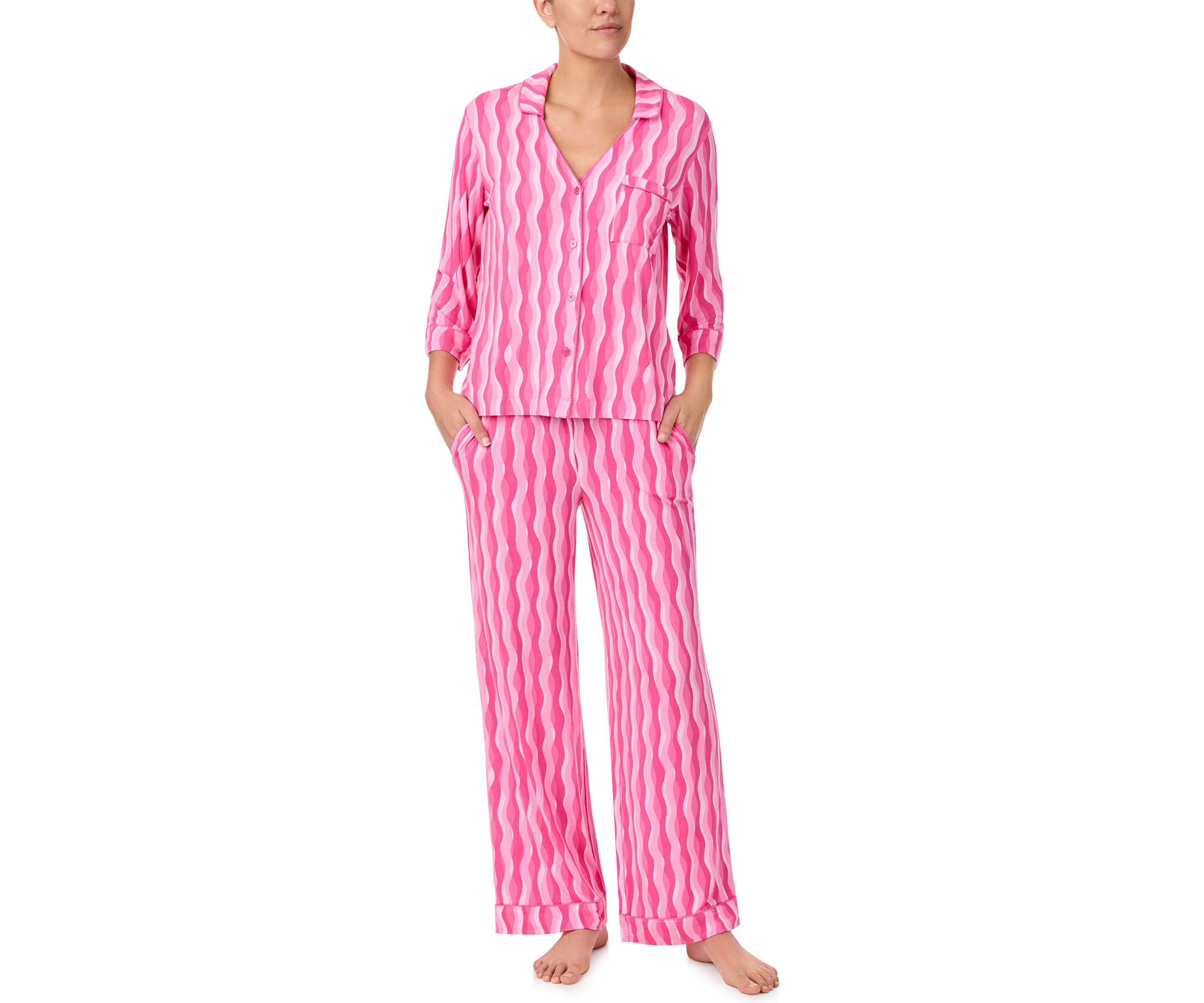 Printed Notched Pajama Set