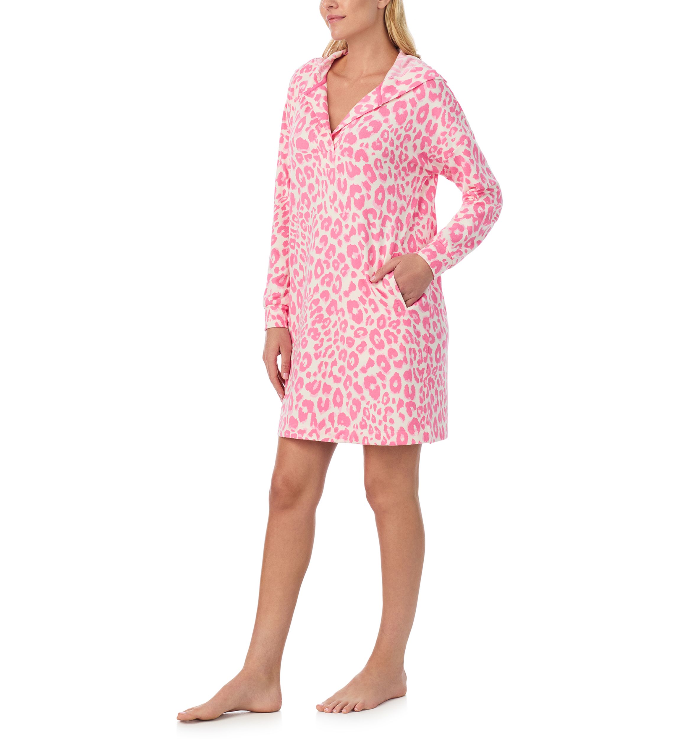 Printed Short Hooded Tunic 
