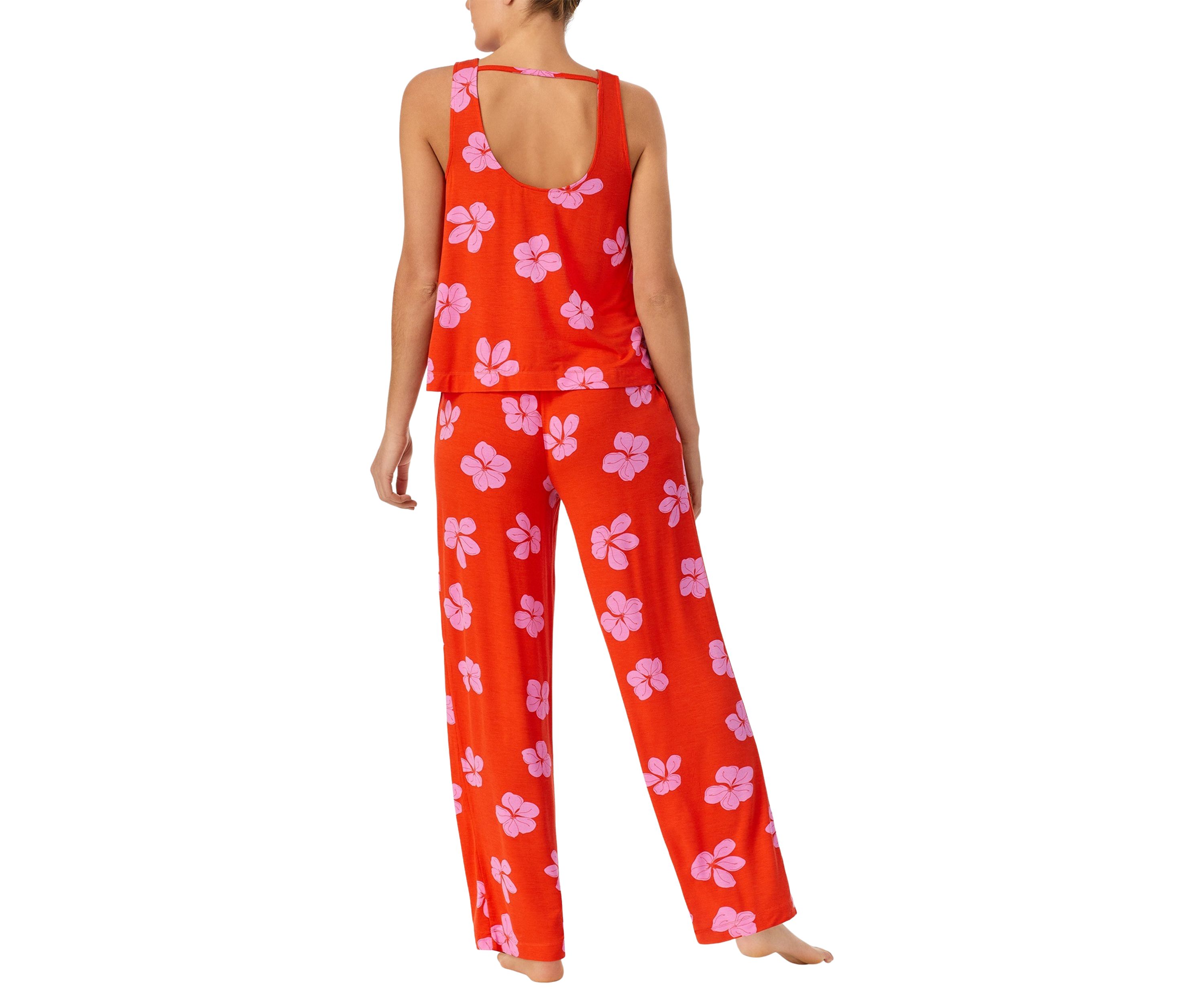 Womens High Waisted Printed Pajama Set