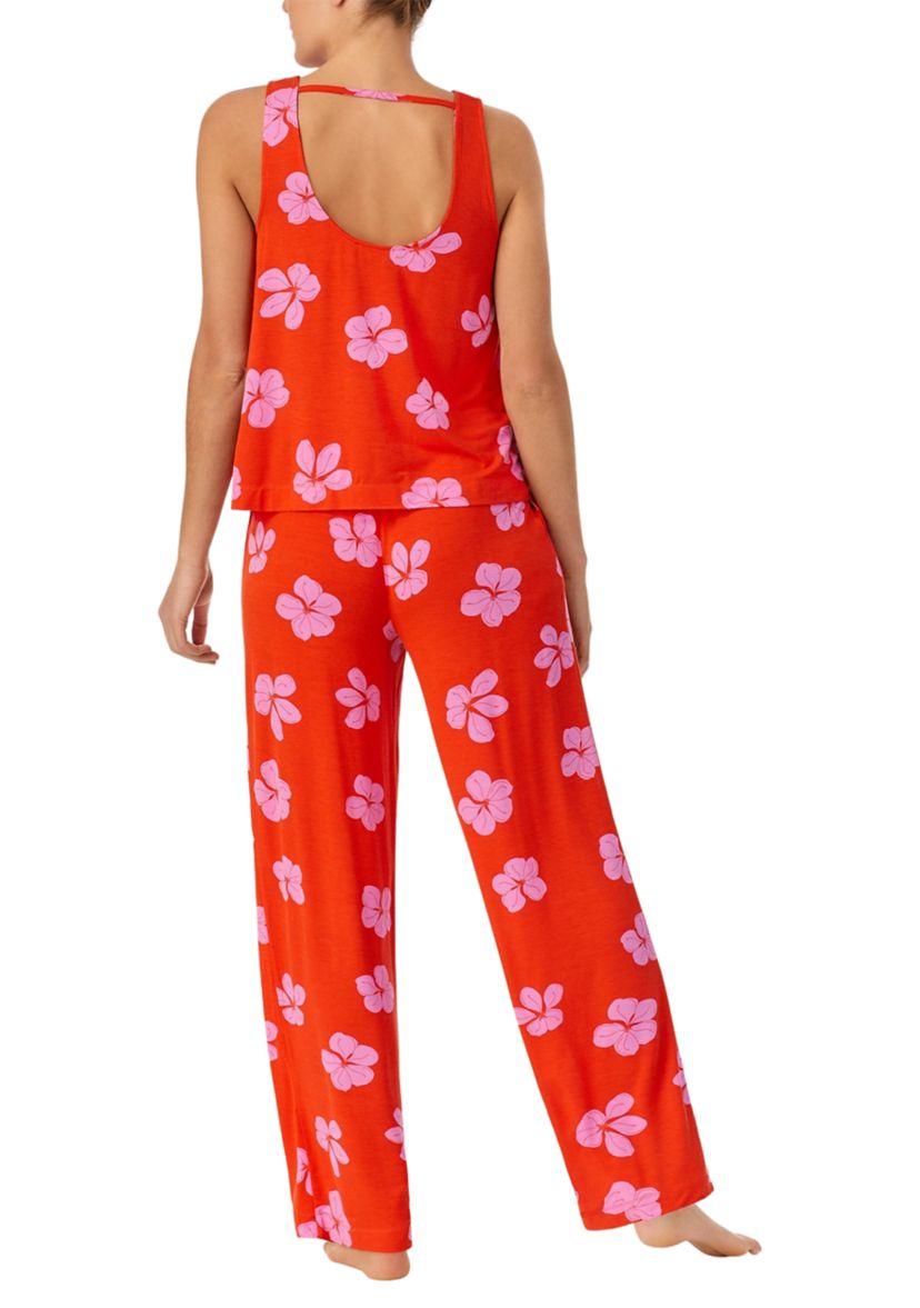 Womens High Waisted Printed Pajama Set