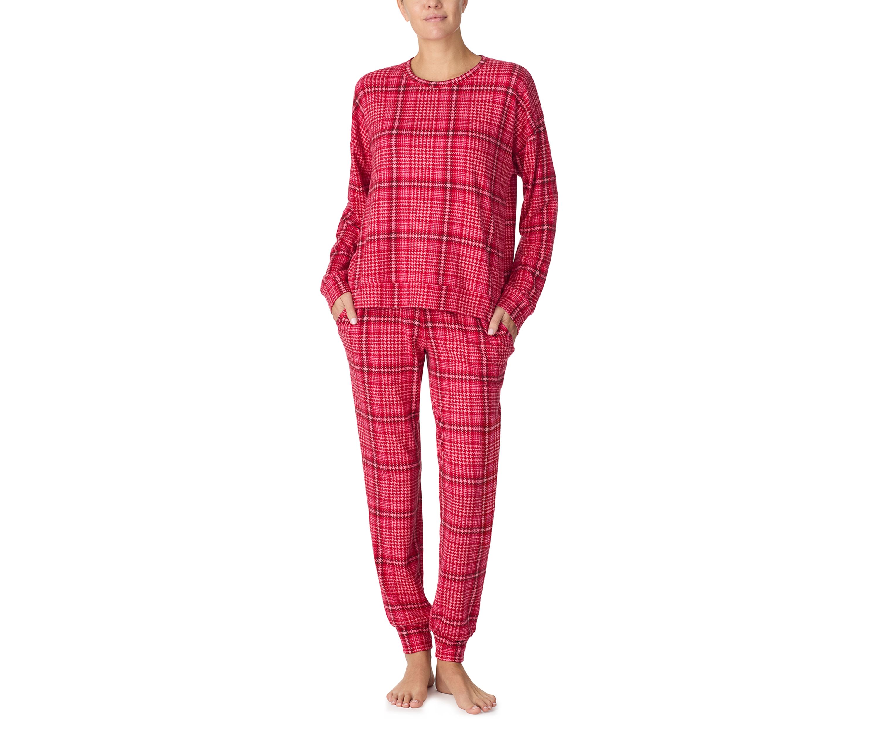 Womens Long Sleeve Top and Jogger Pants Pajama Set