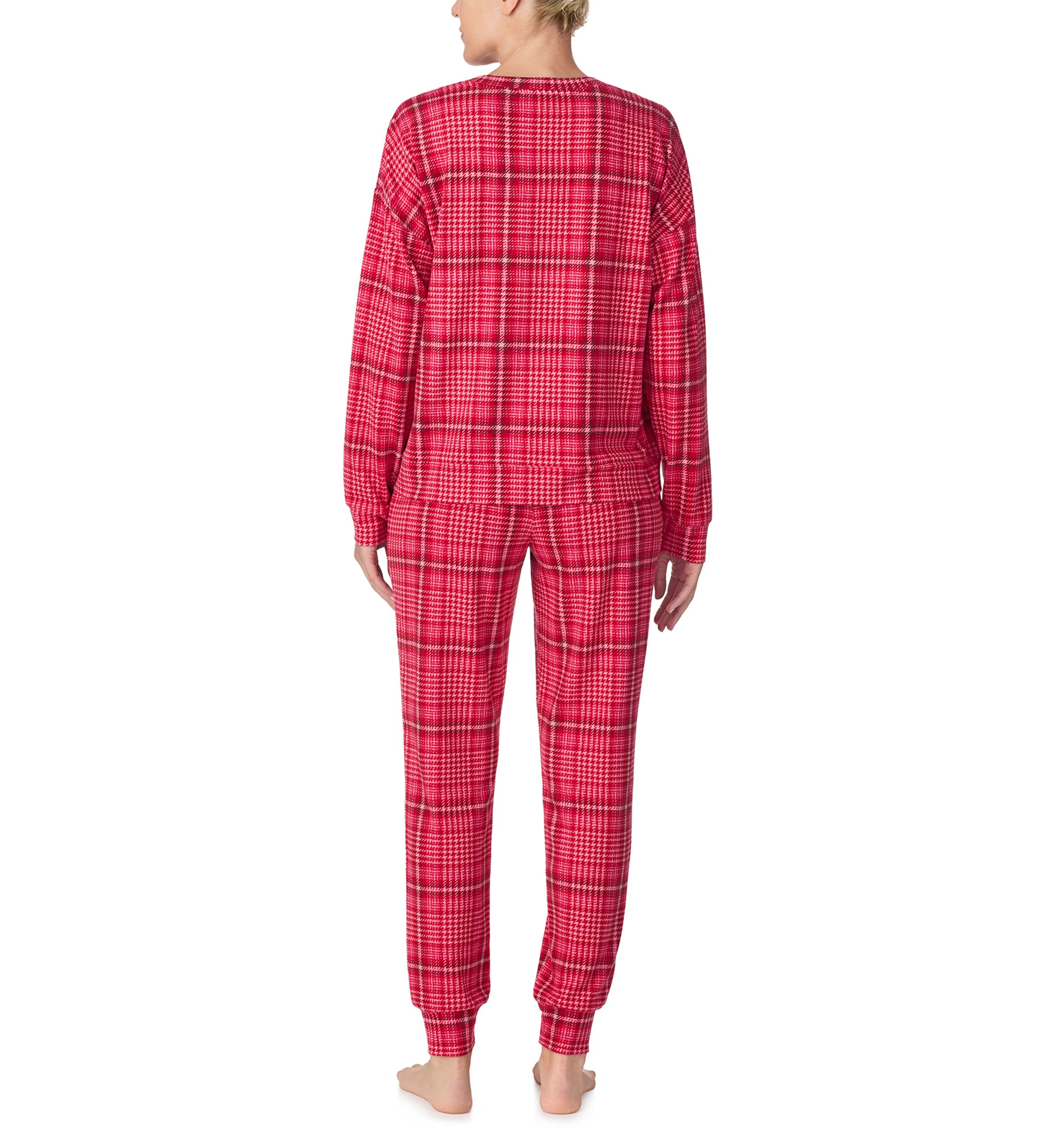 Womens Long Sleeve Top and Jogger Pants Pajama Set