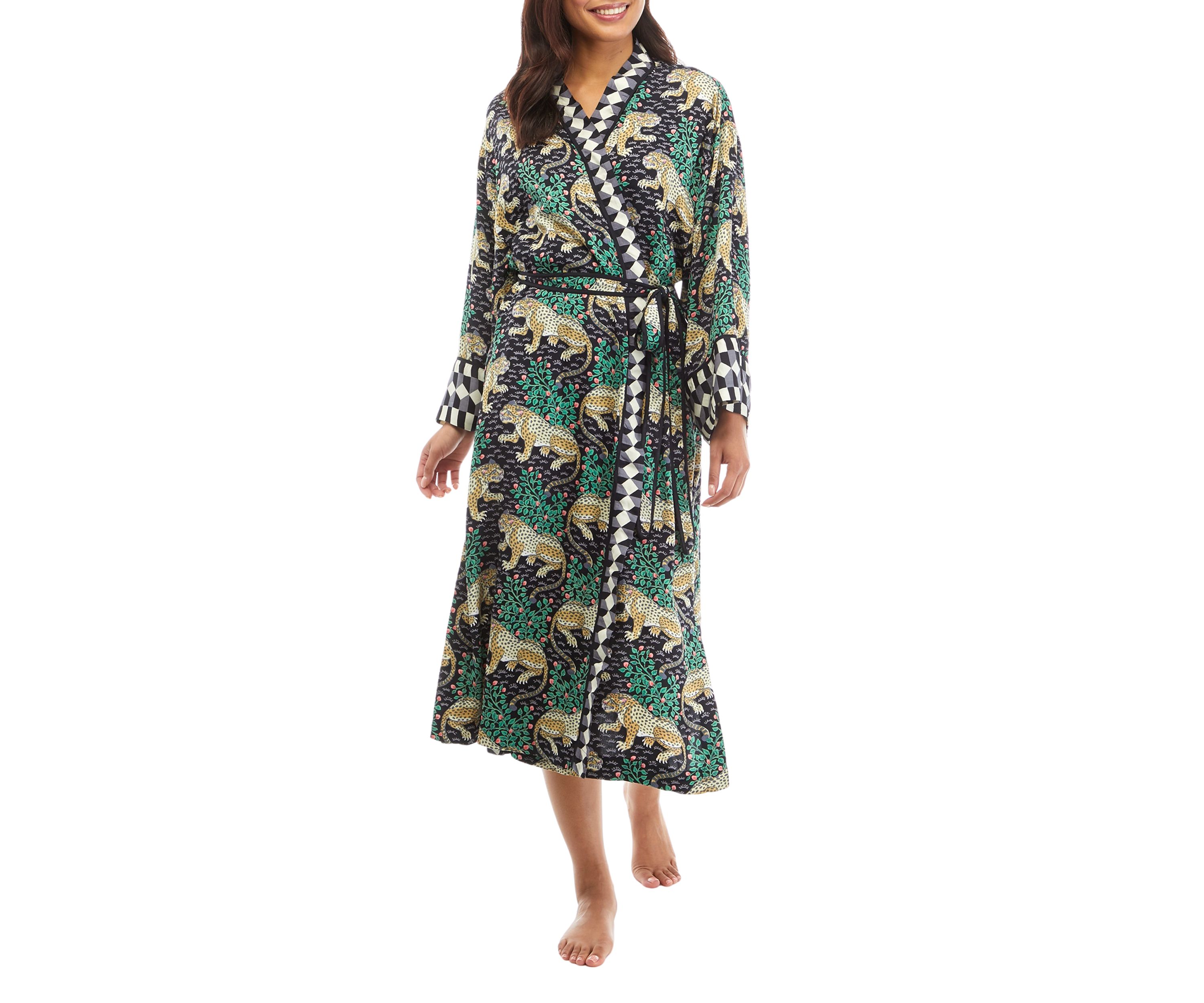 Womens Satin Bagheera Robe