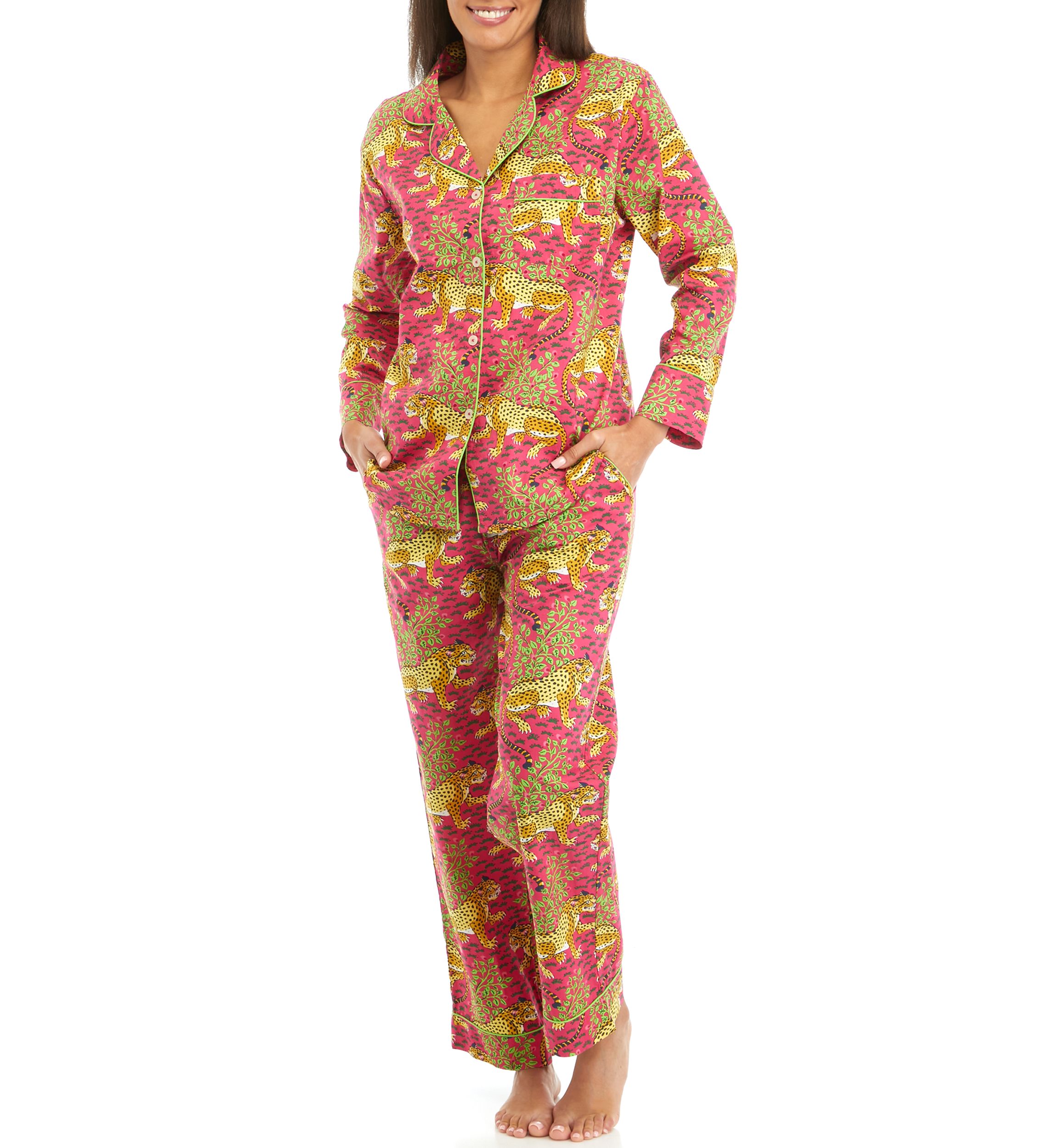 Womens Bagheera Long Printed Pajama Set