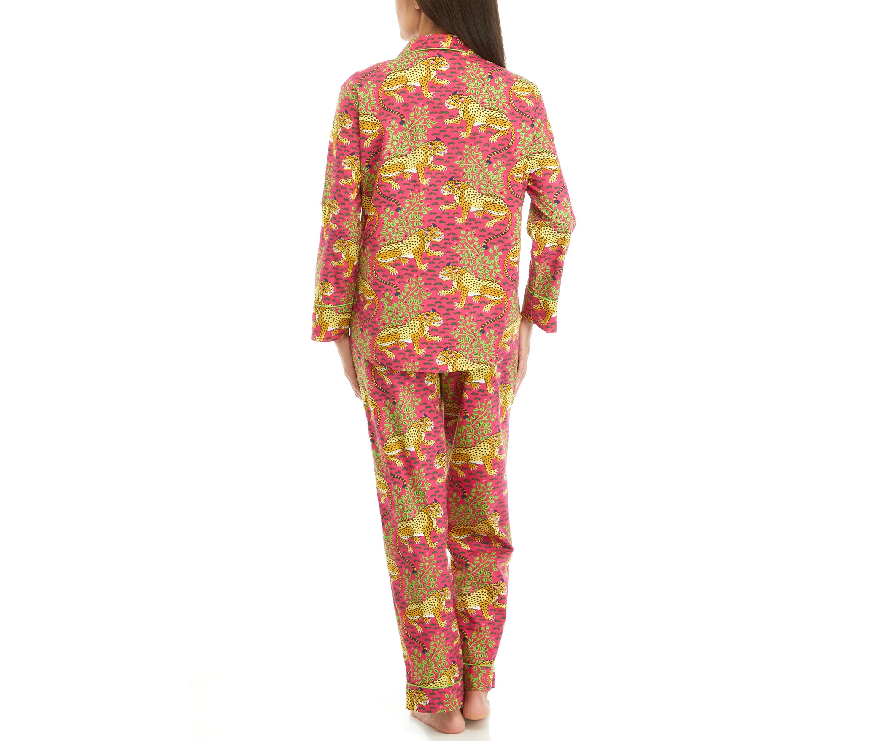 Womens Bagheera Long Printed Pajama Set