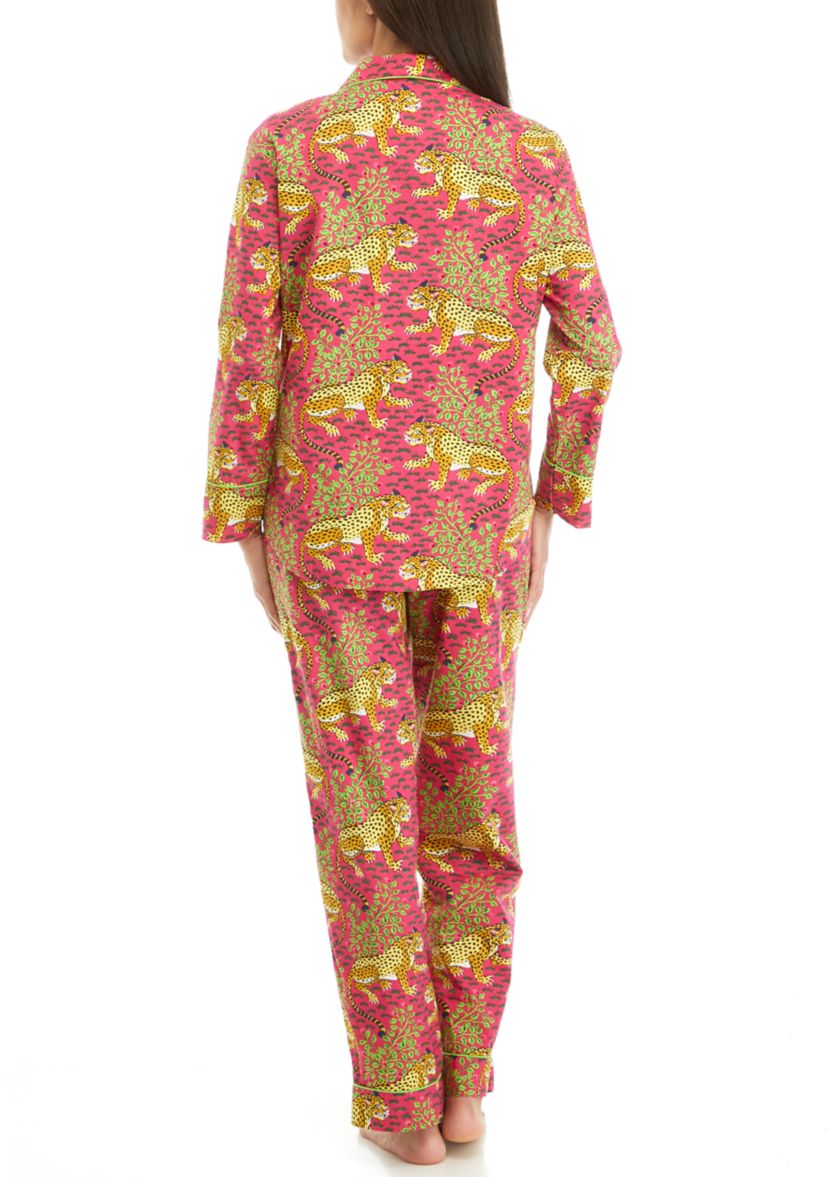 Womens Bagheera Long Printed Pajama Set