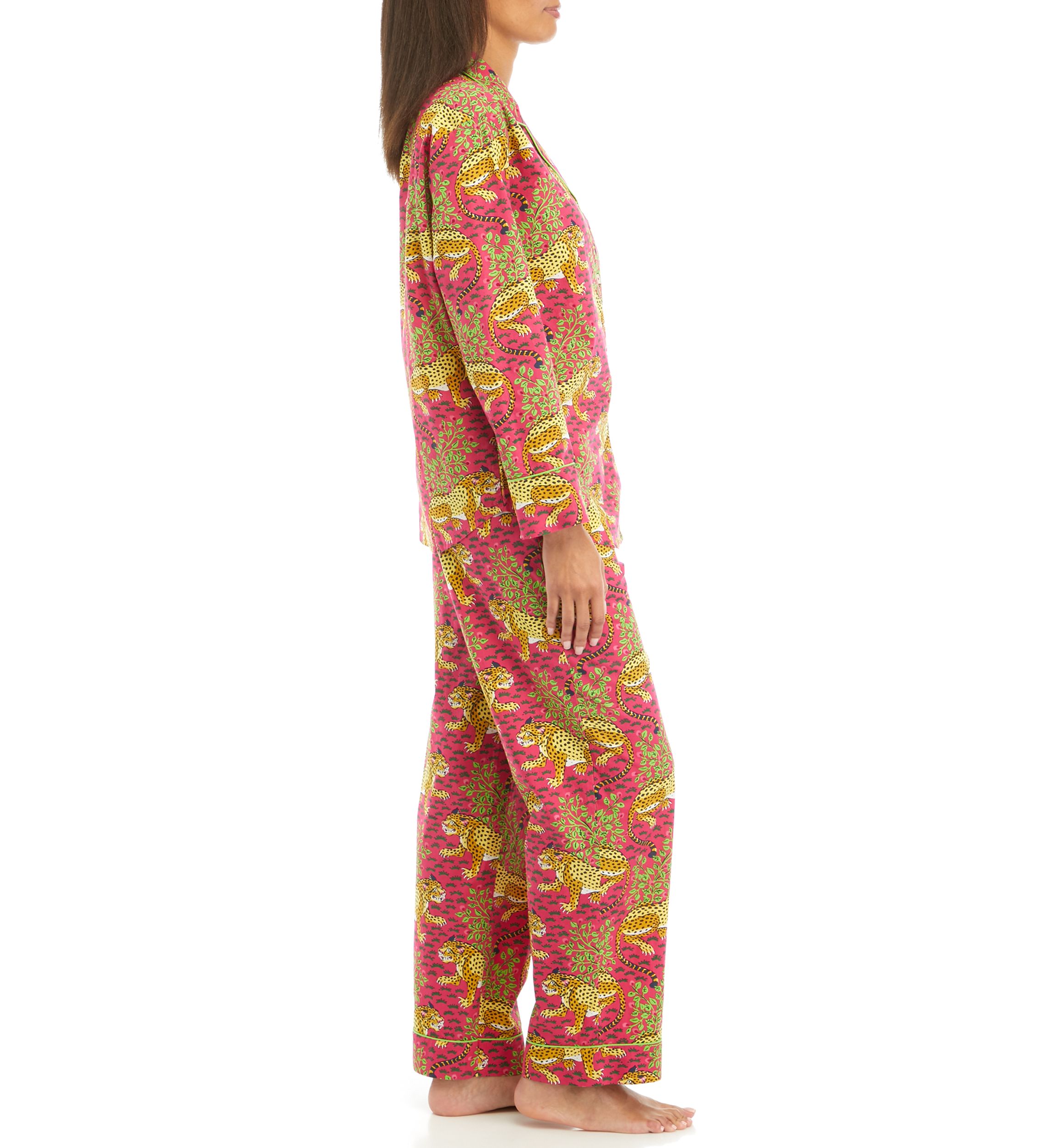 Womens Bagheera Long Printed Pajama Set