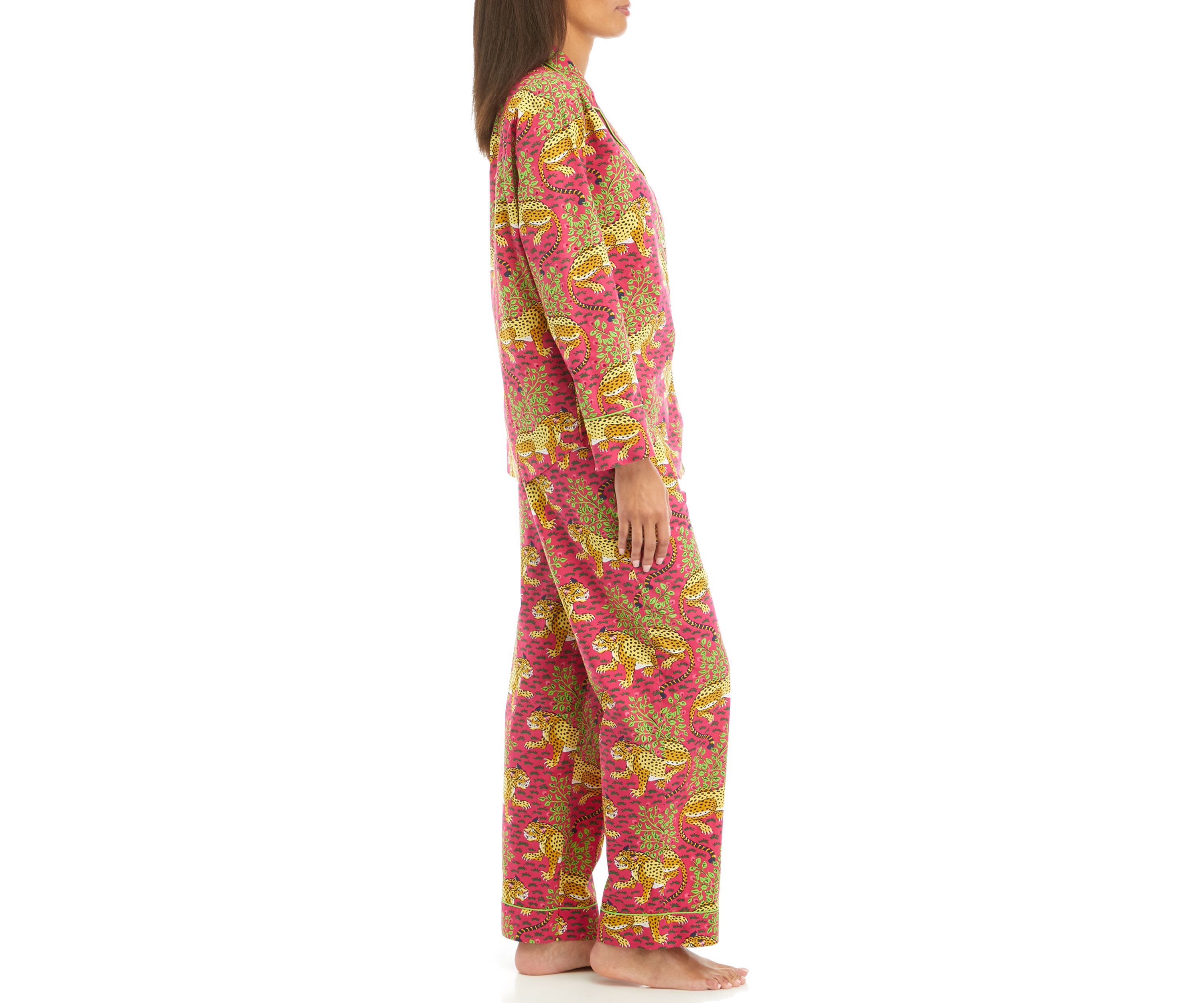 Womens Bagheera Long Printed Pajama Set