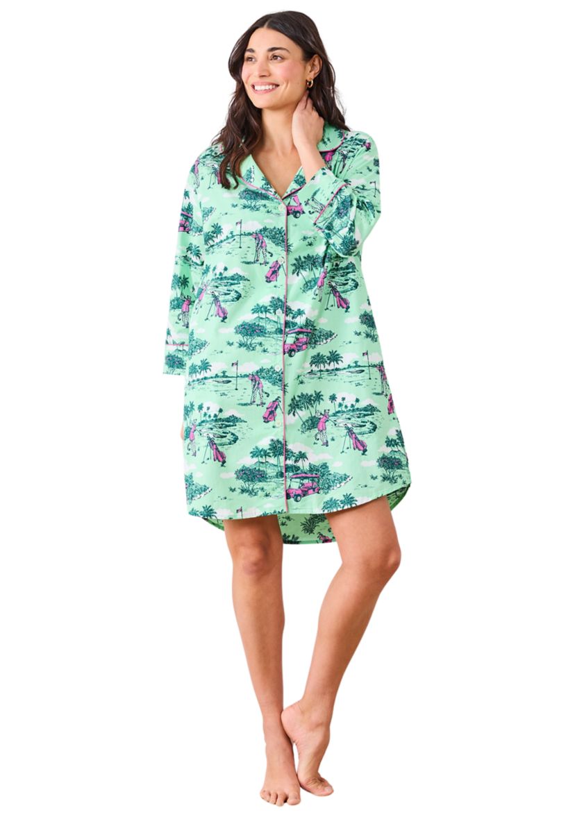 Golf Toile Printed Nightshirt