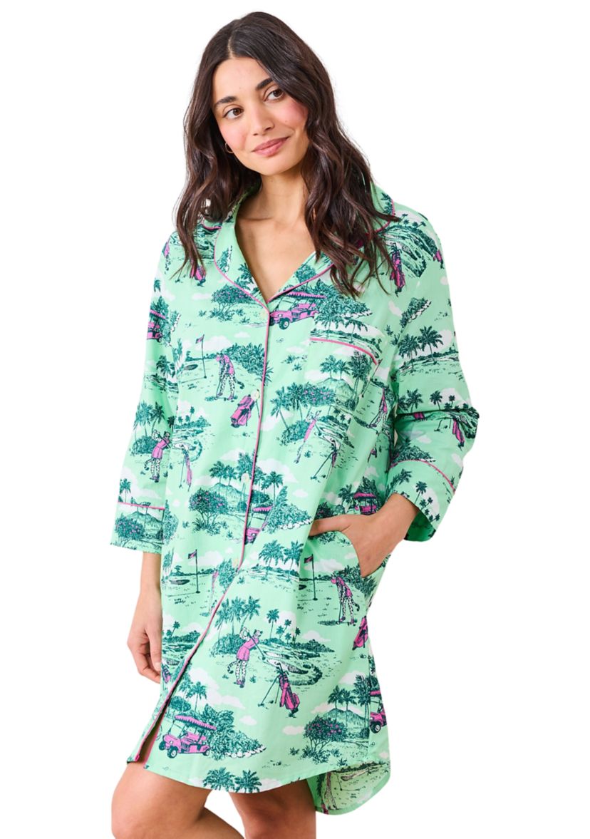 Golf Toile Printed Nightshirt