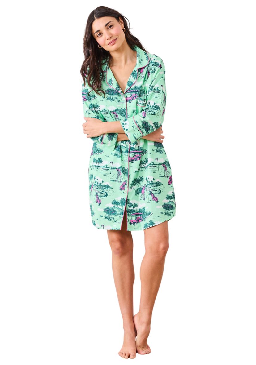 Golf Toile Printed Nightshirt