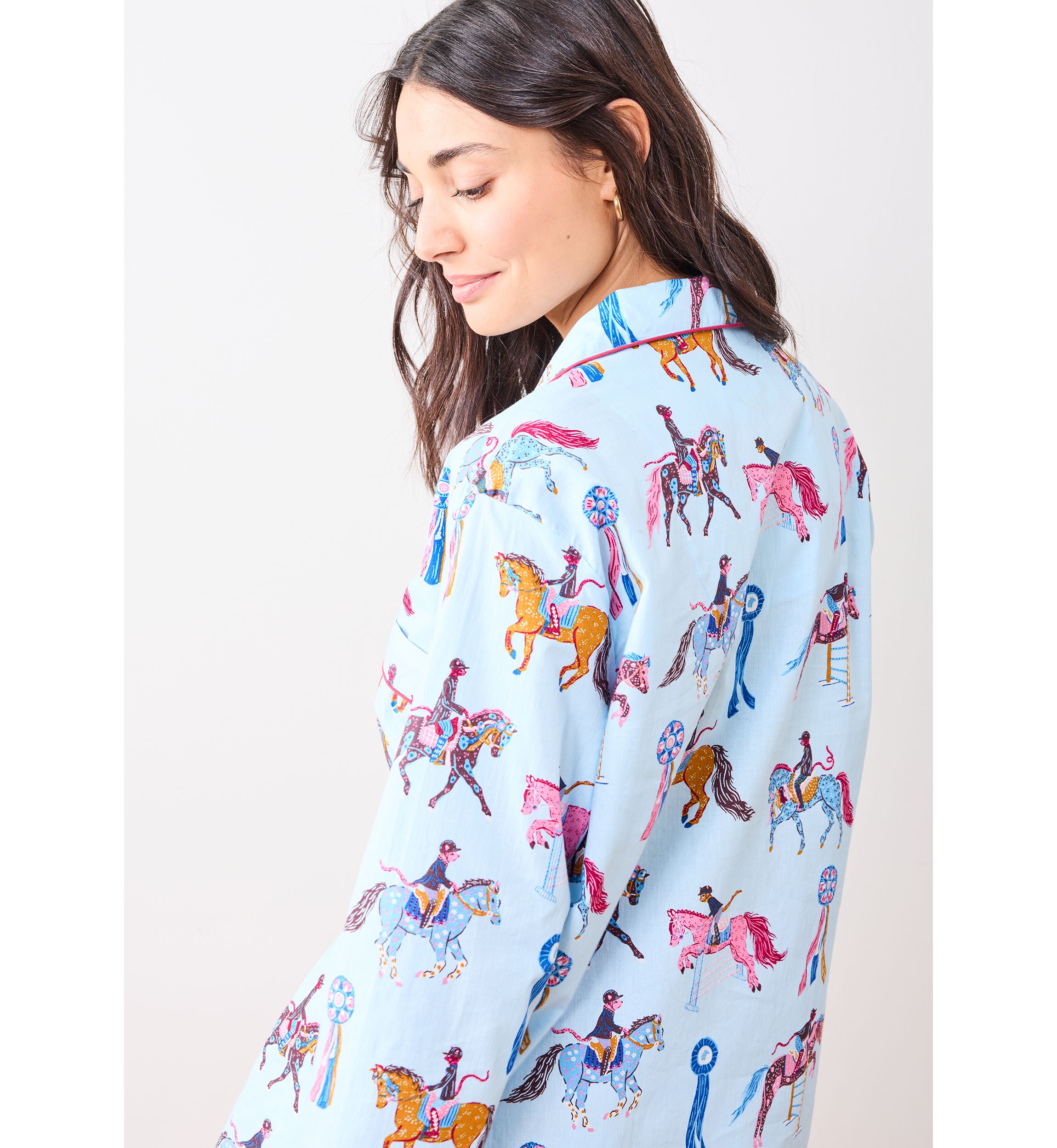 Womens Horse Show Long Pajama Set