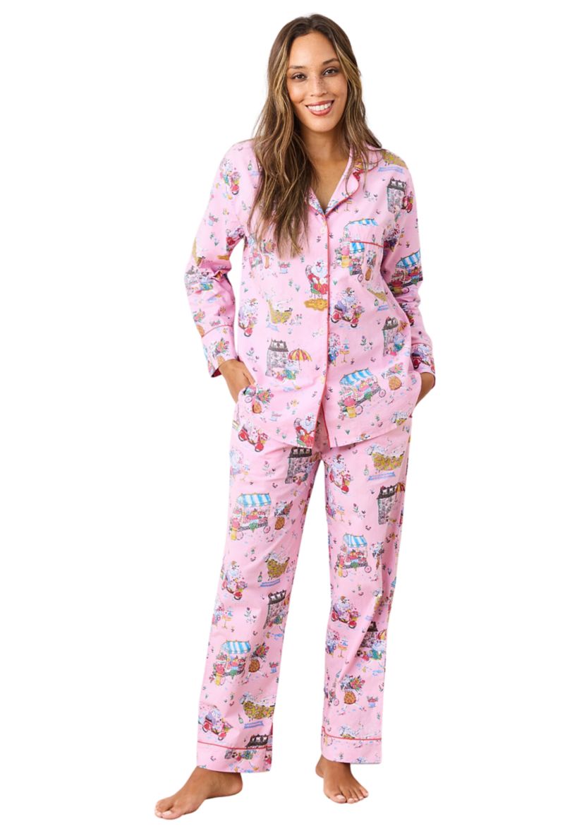Persian Poodles Long Printed Pajama Set
