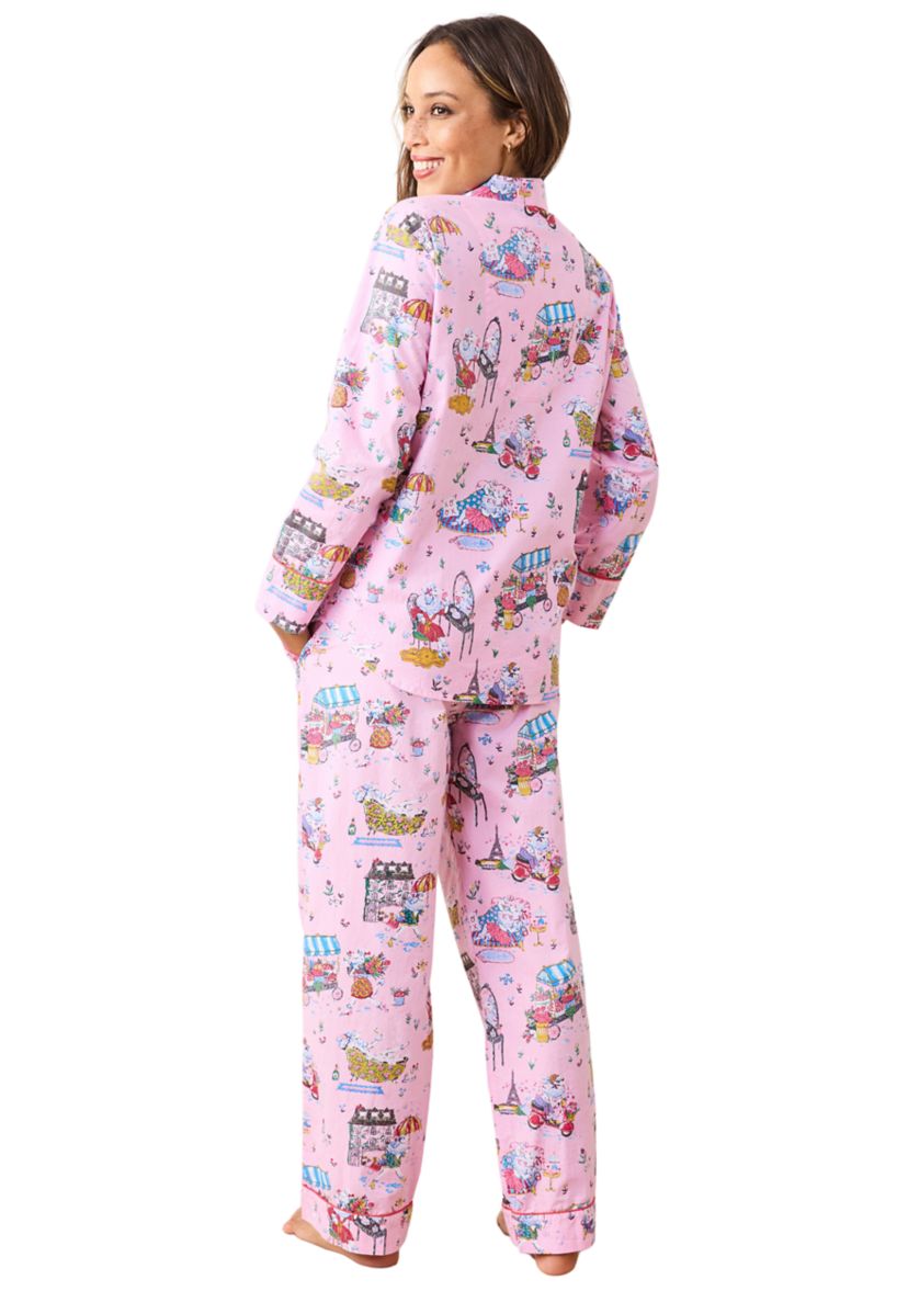 Persian Poodles Long Printed Pajama Set