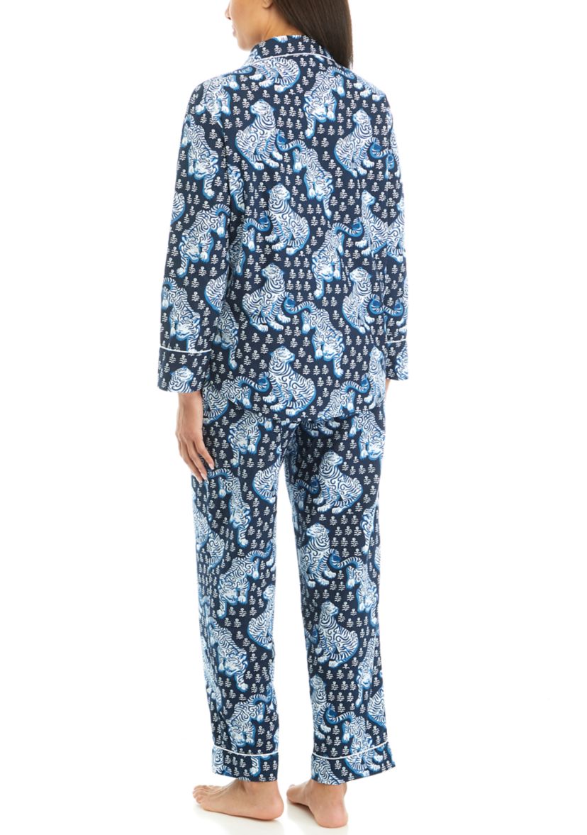 Womens Tiger Queen Printed Pajama Set
