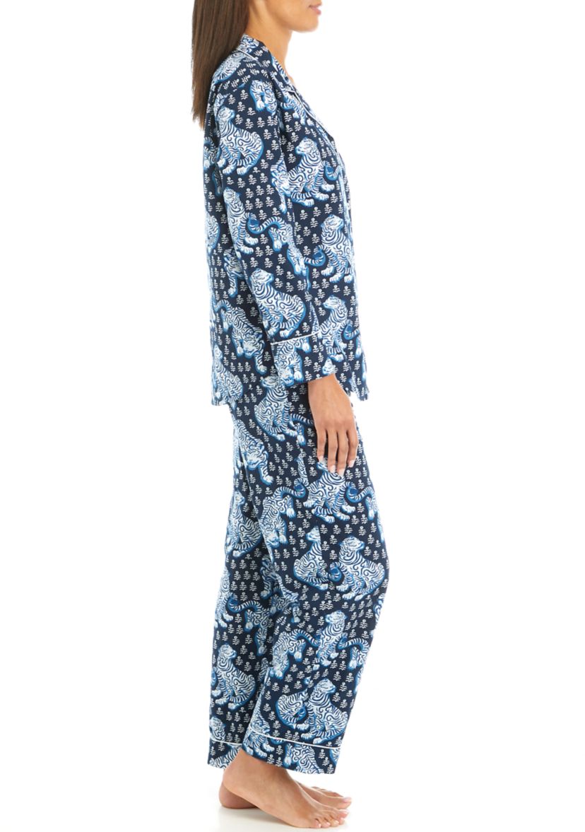 Womens Tiger Queen Printed Pajama Set