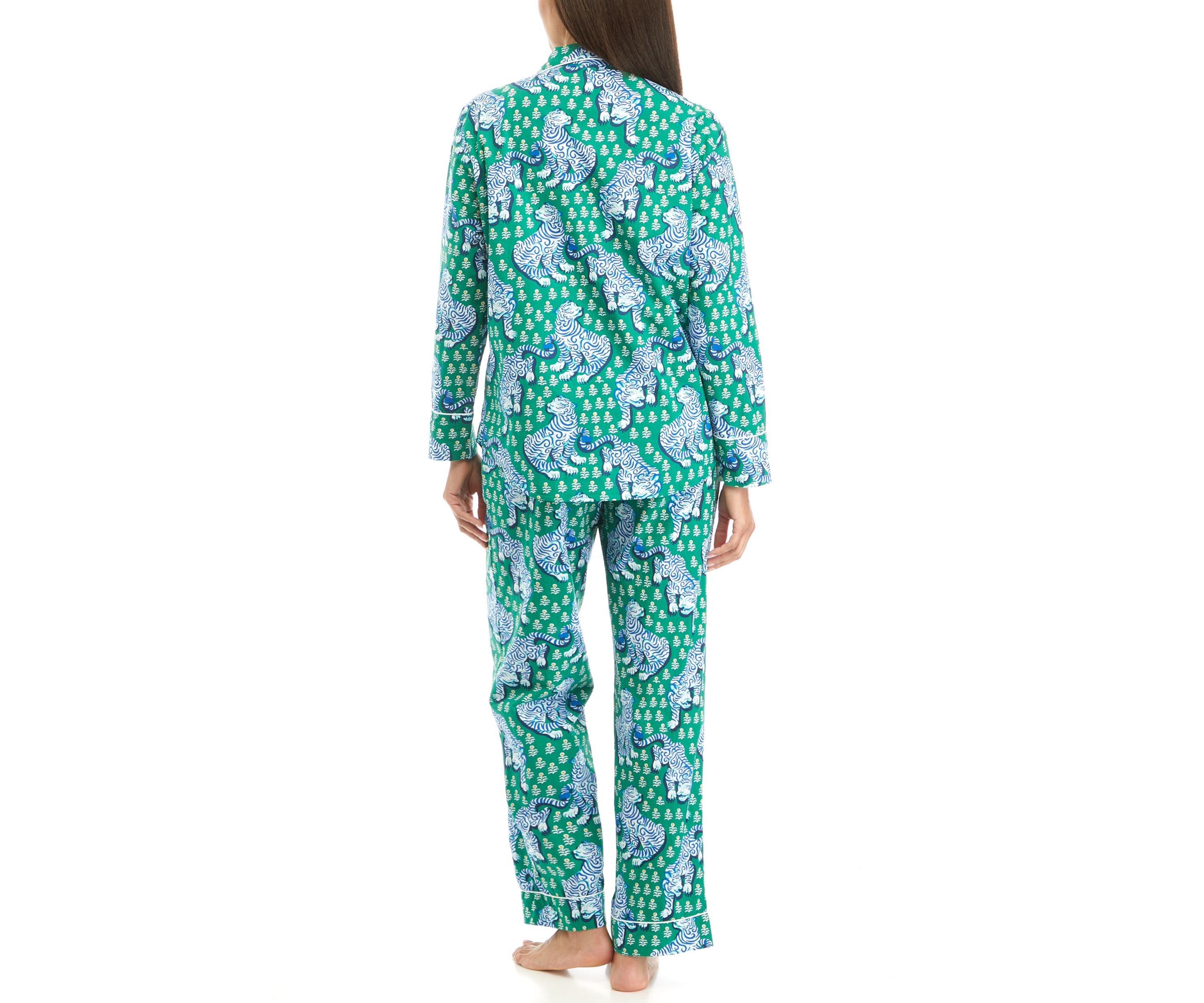 Womens Tiger Queen Printed Pajama Set