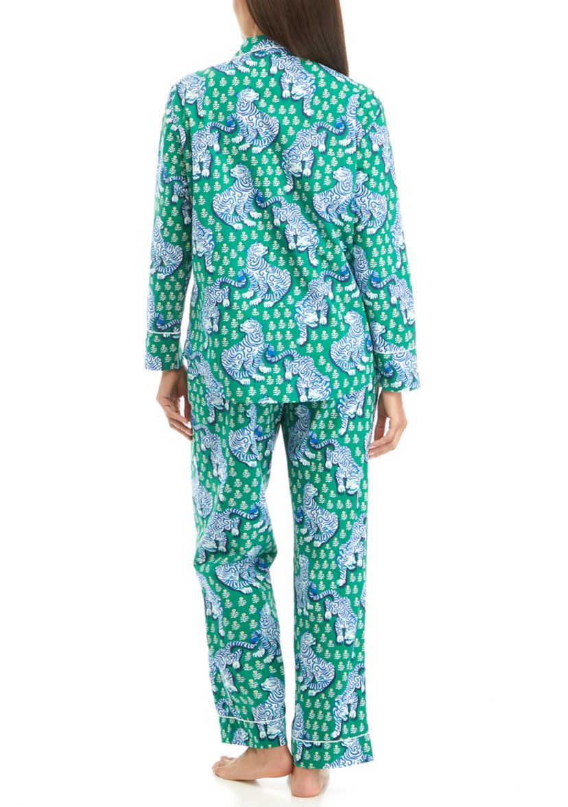 Womens Tiger Queen Printed Pajama Set