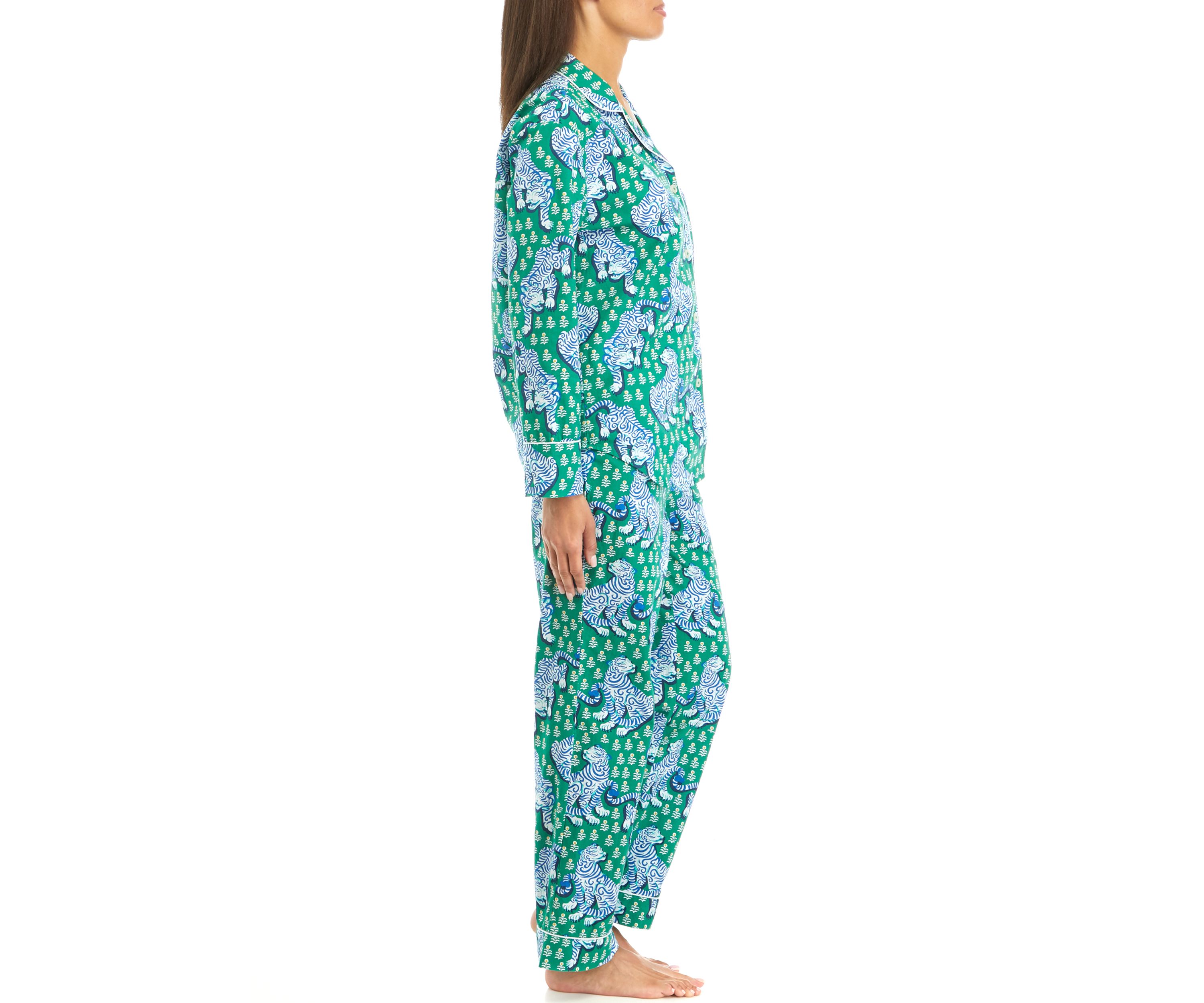 Womens Tiger Queen Printed Pajama Set