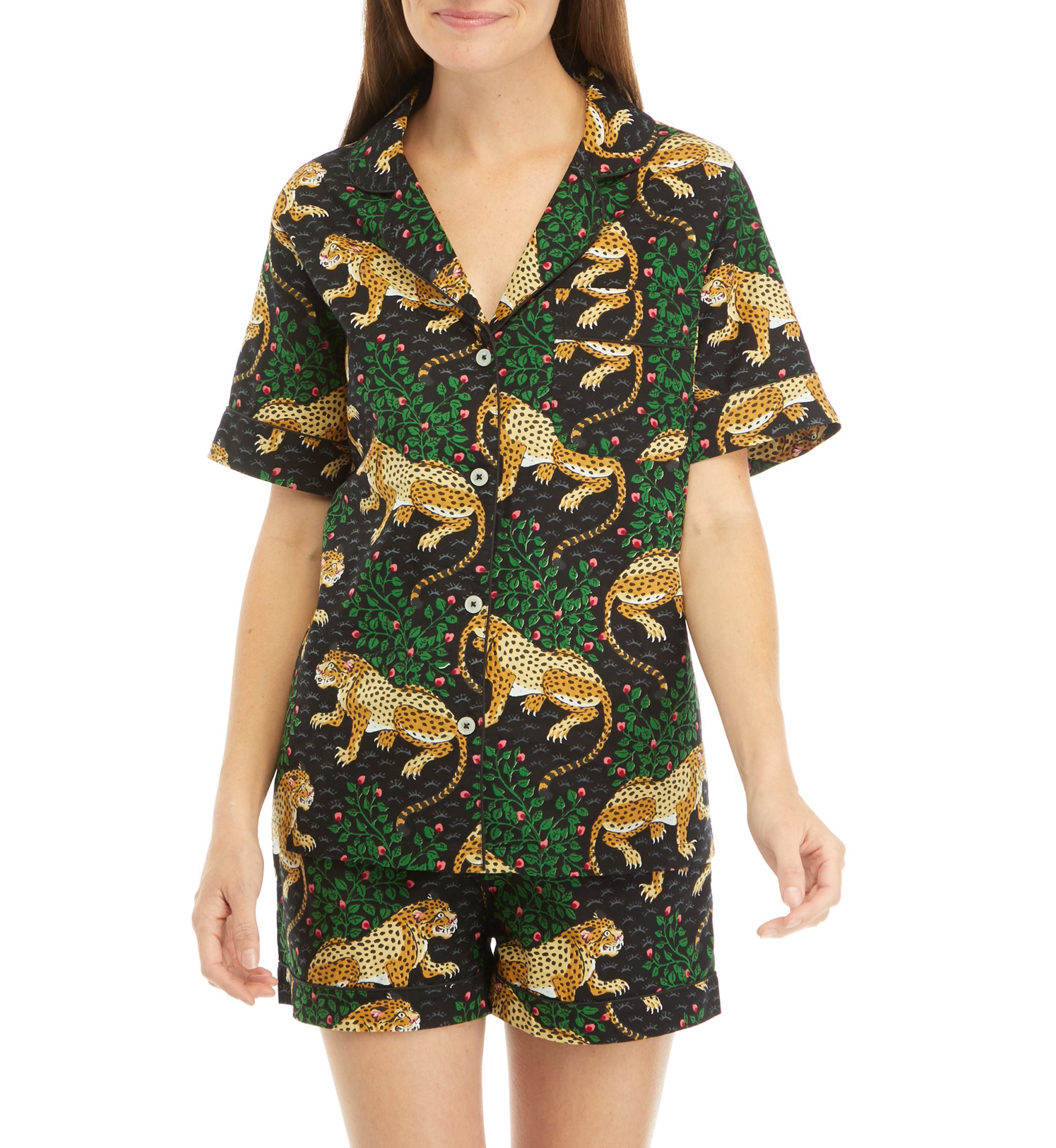 Womens Bagheera Short Printed Pajama Set