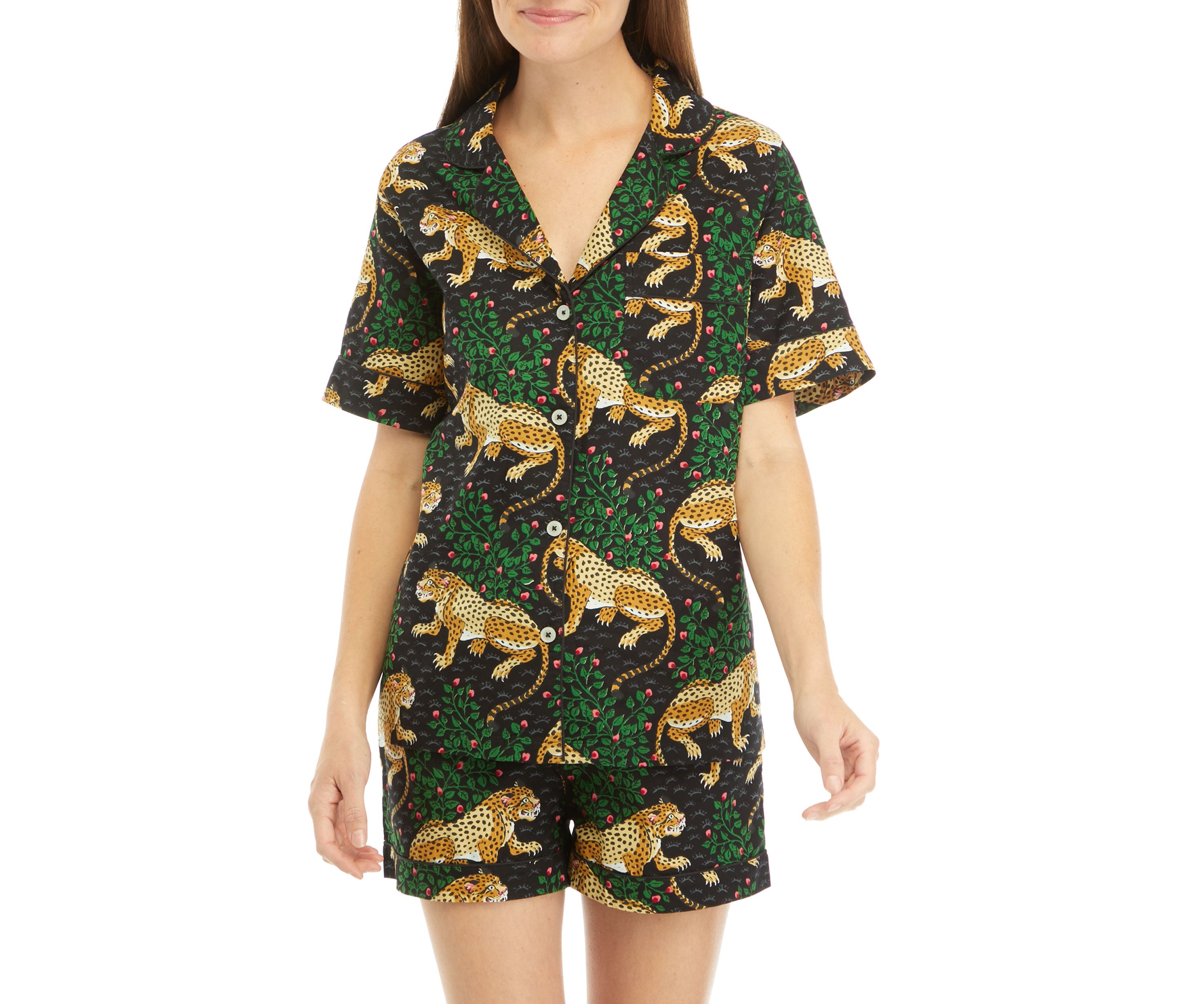 Womens Bagheera Short Printed Pajama Set