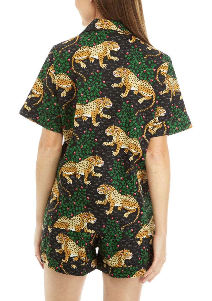 Womens Bagheera Short Printed Pajama Set