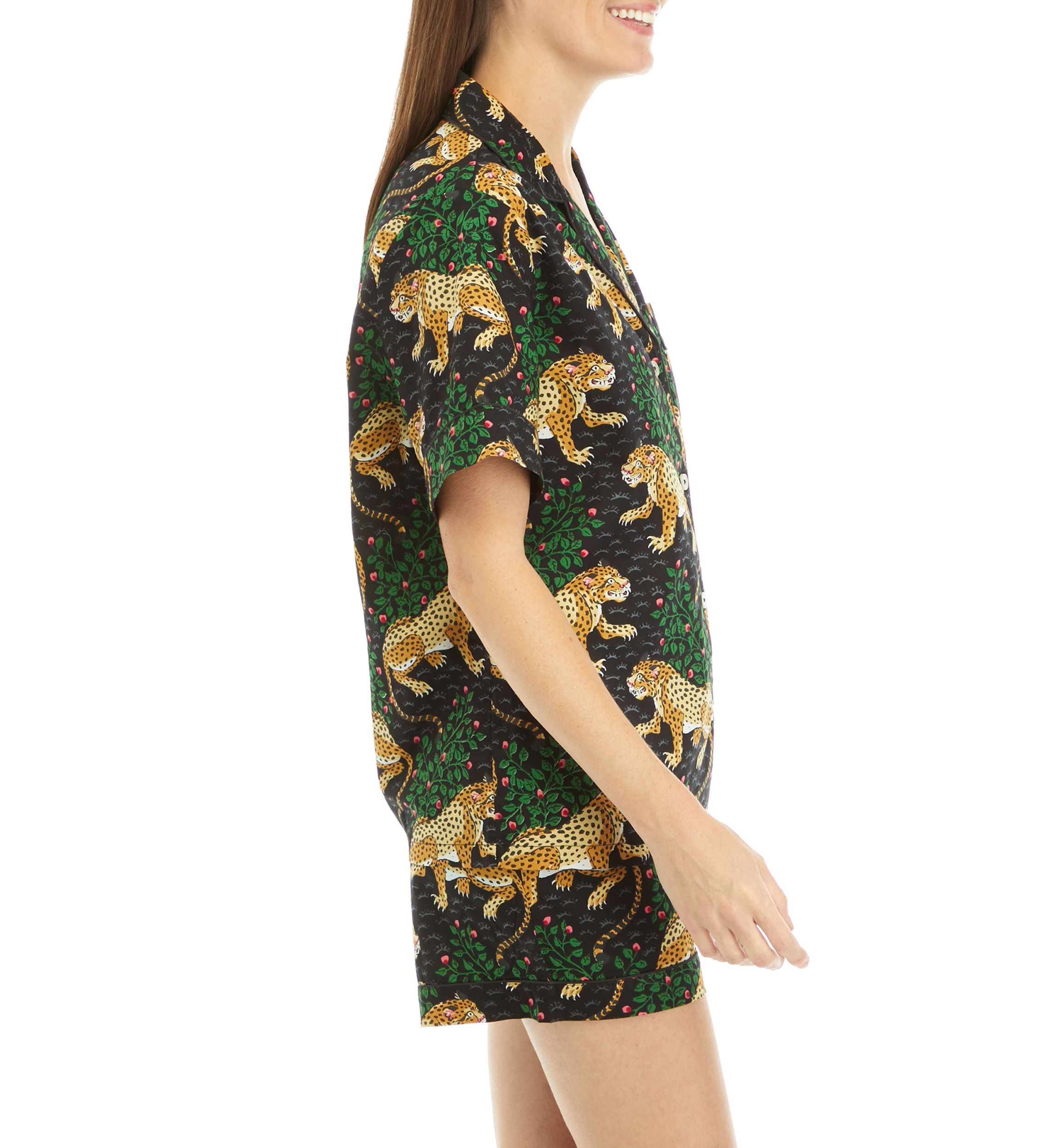 Womens Bagheera Short Printed Pajama Set