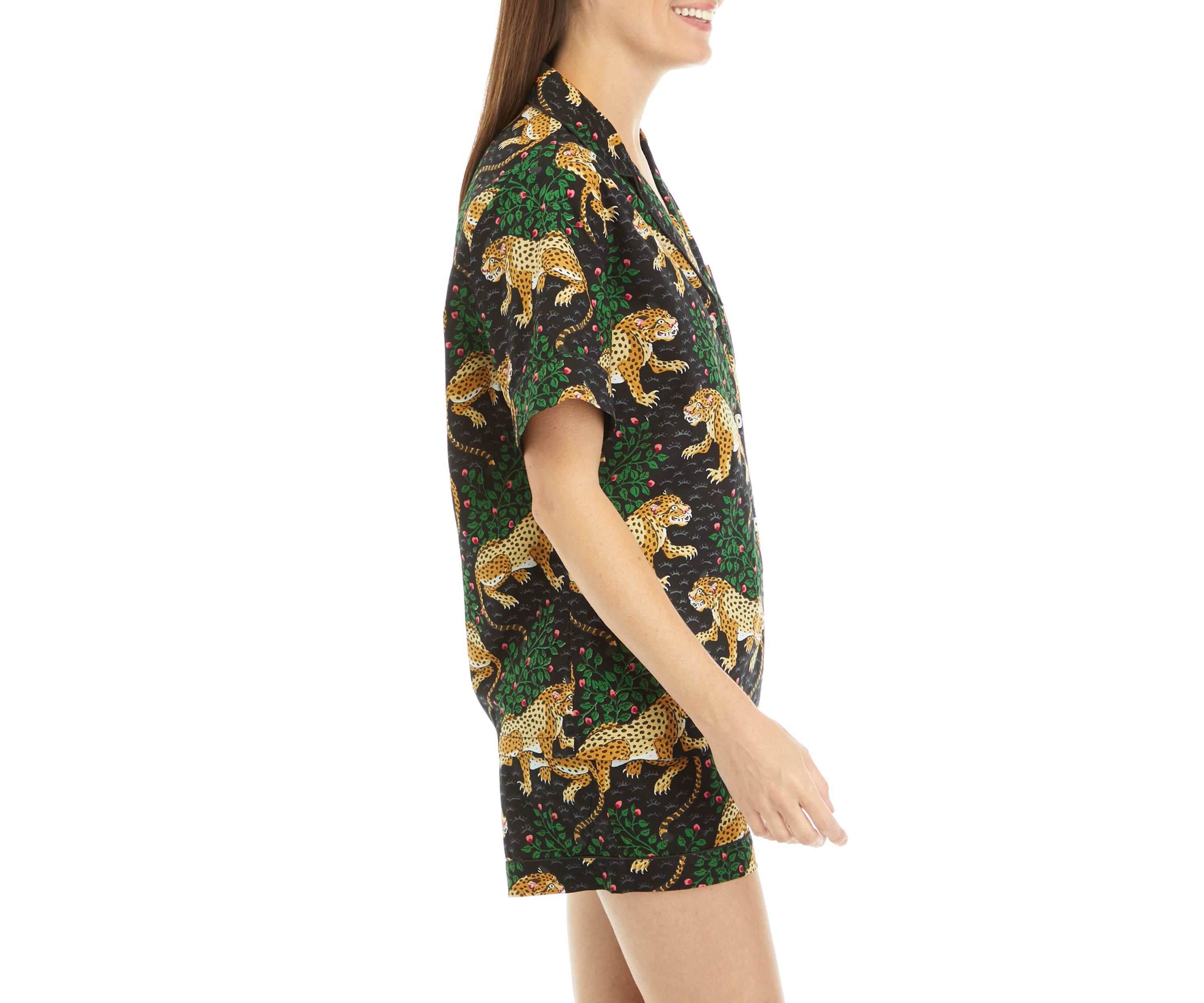 Womens Bagheera Short Printed Pajama Set