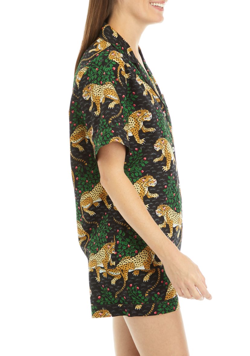 Womens Bagheera Short Printed Pajama Set