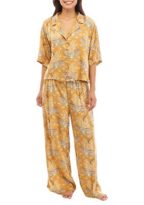 Printfresh Women s Satin Bagheera Pajama Set belk