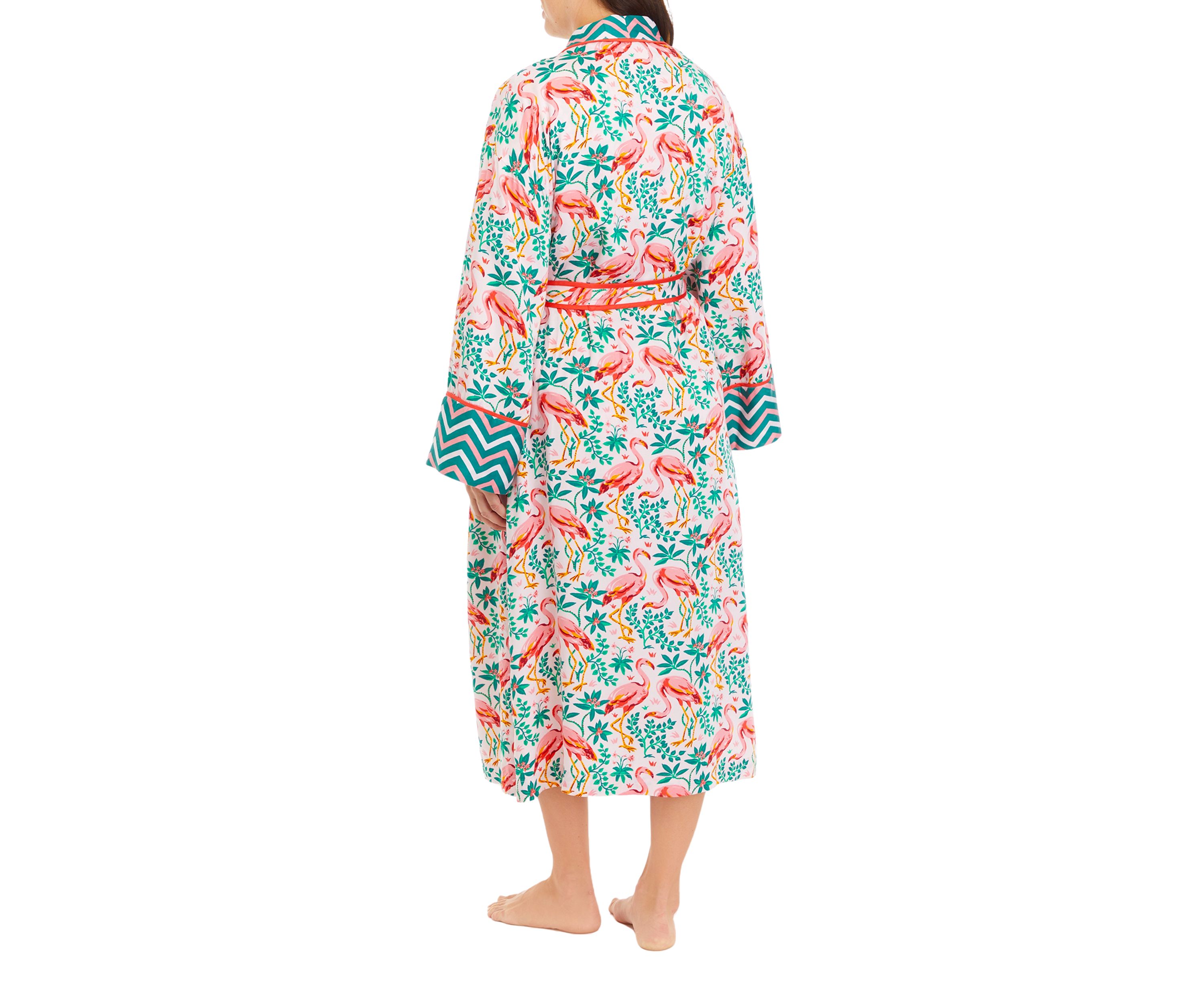 Flock of Flamingos Satin Robe
