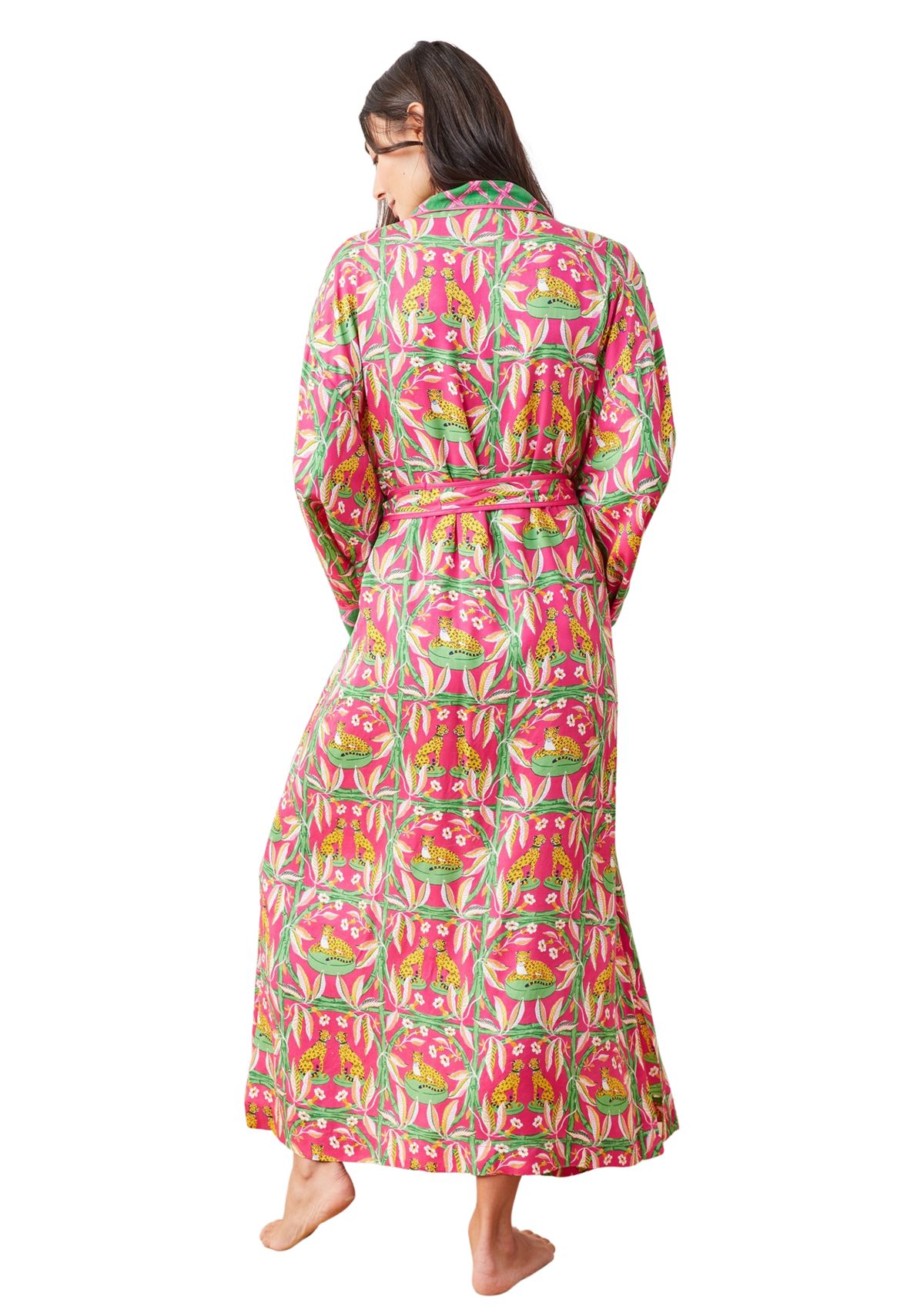 Royal Cheetah Printed Satin Robe