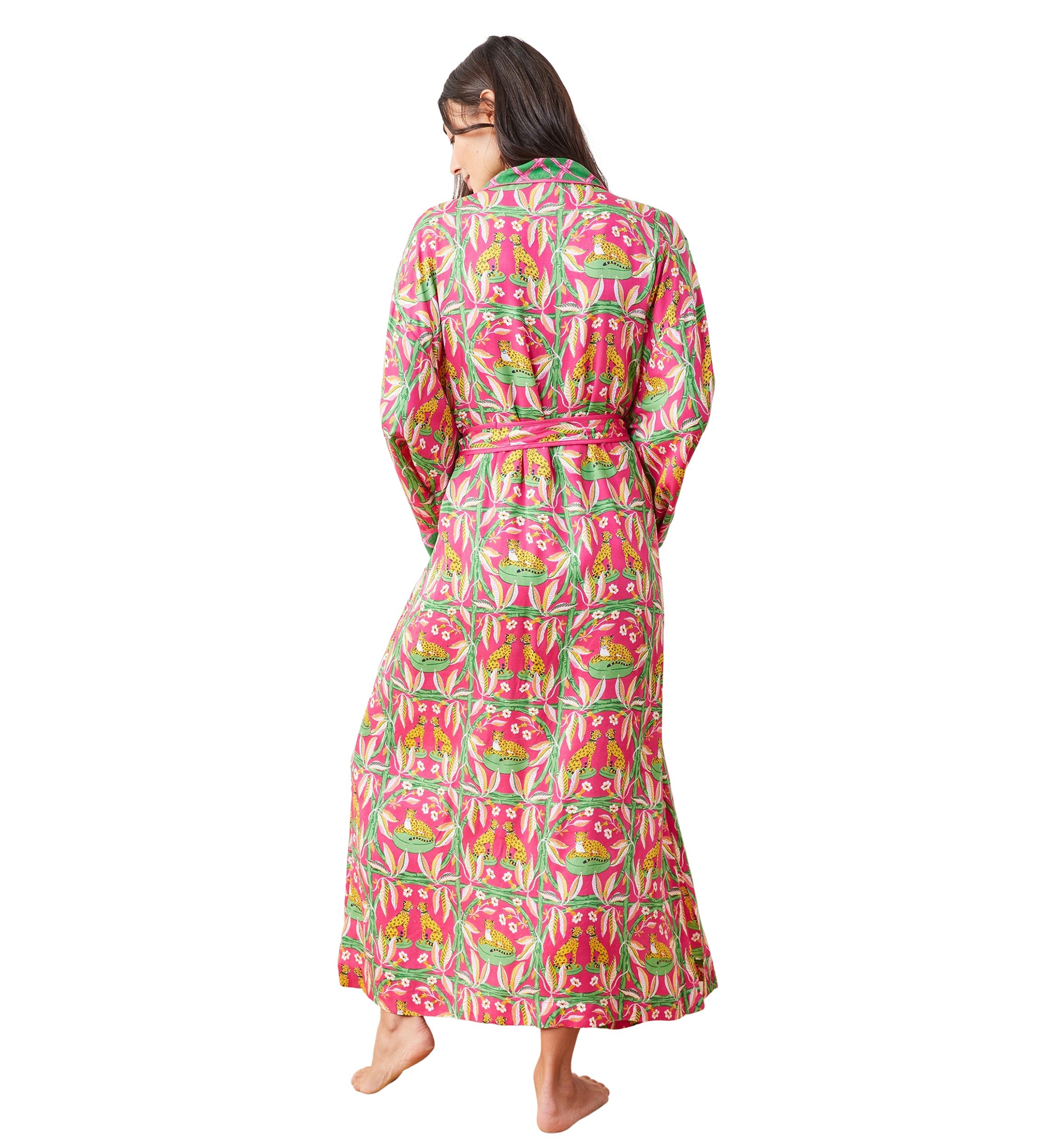 Royal Cheetah Printed Satin Robe