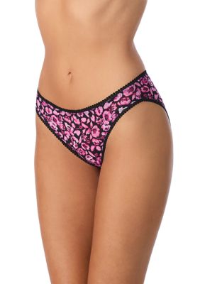 On Gossamer Women's Printed Mesh Bikini Panty, Large
