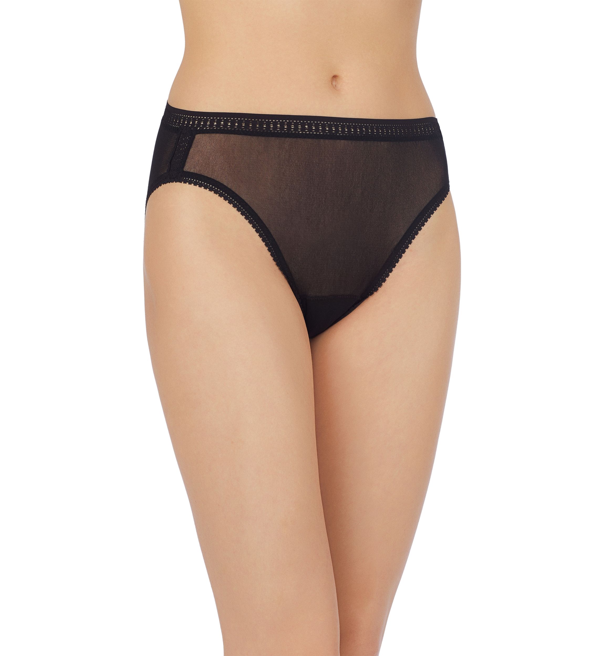 Fine Italian Mesh Hi Cut Brief Panty
