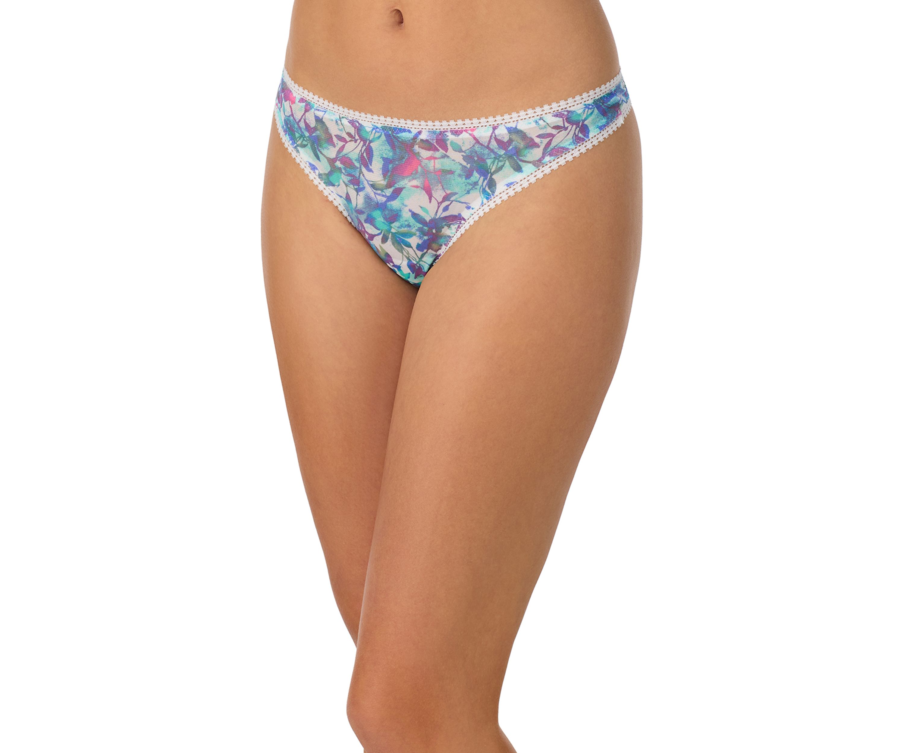 Triple Mesh Hipster Printed Swim Bikini Bottoms