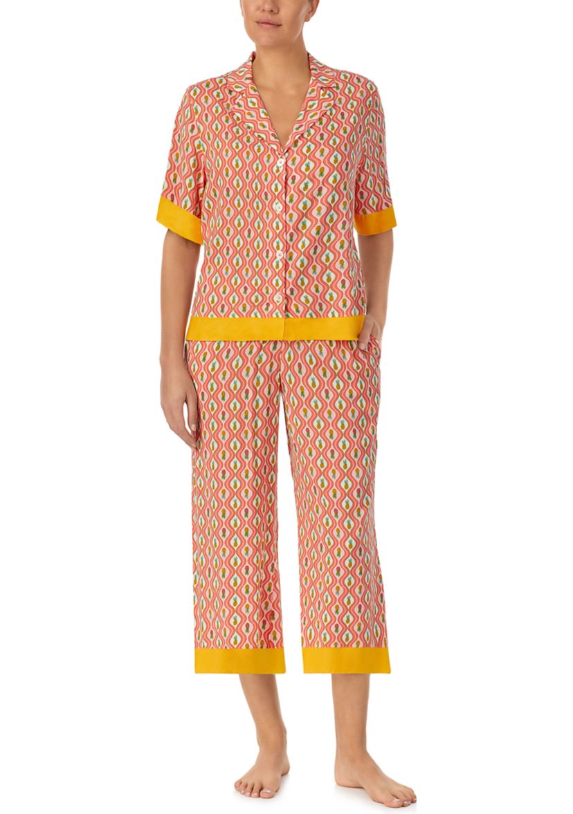 2 Piece Printed Pajama Set