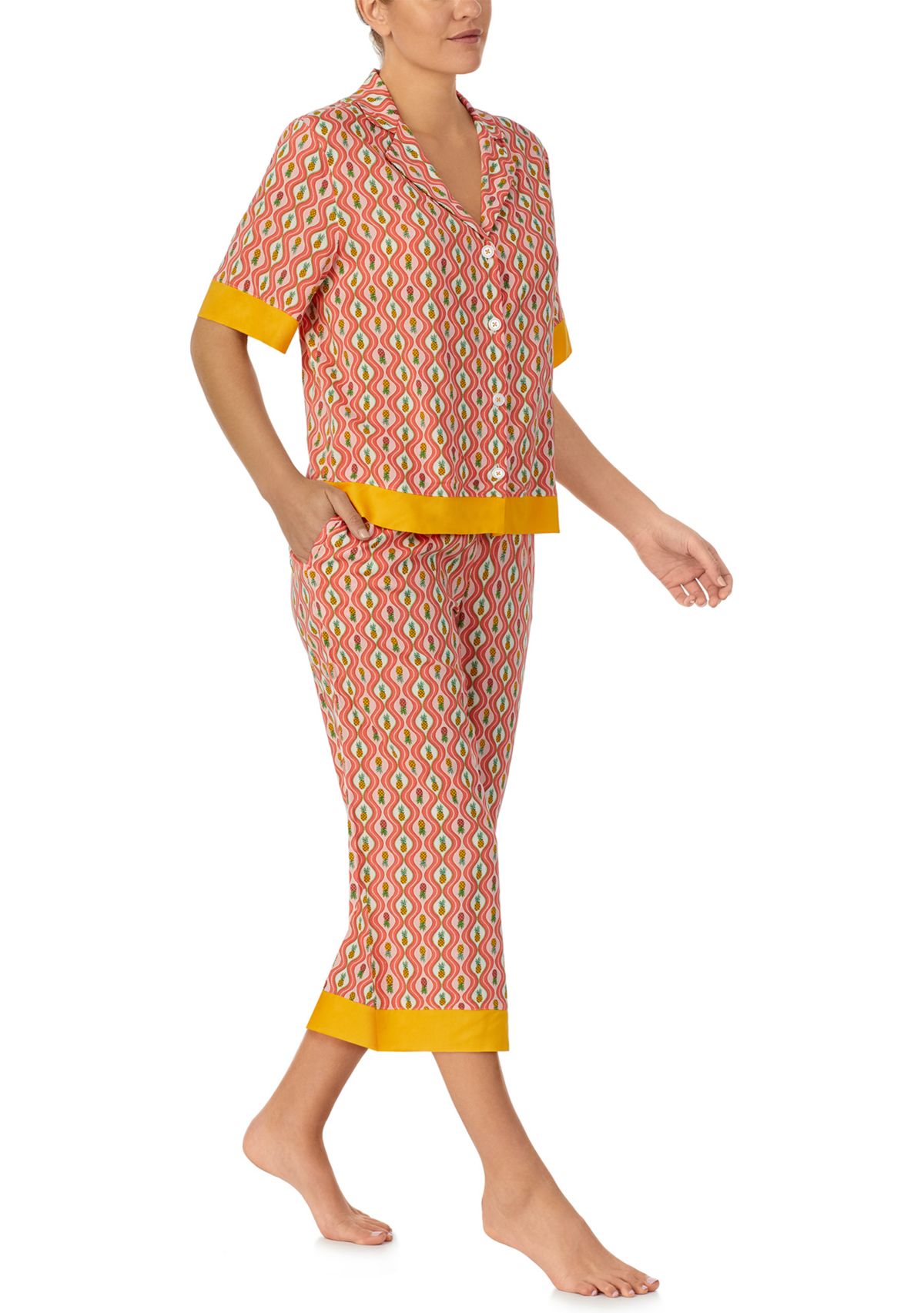 2 Piece Printed Pajama Set
