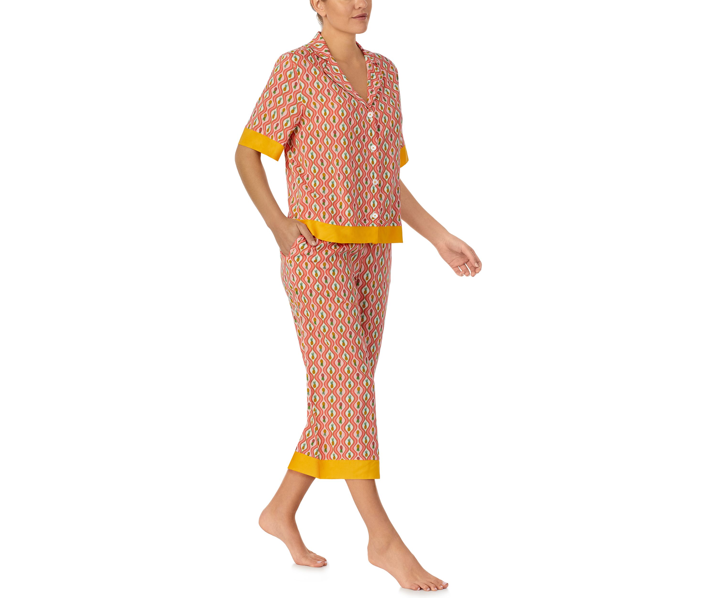2 Piece Printed Pajama Set